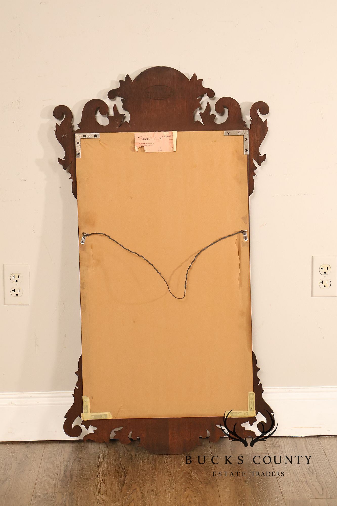 Henkel Harris Chippendale Style Mahogany Wall Mirror
