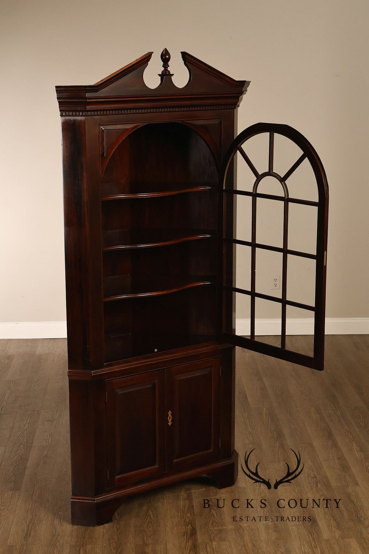 Stickley Federal Style Mahogany Corner Cabinet