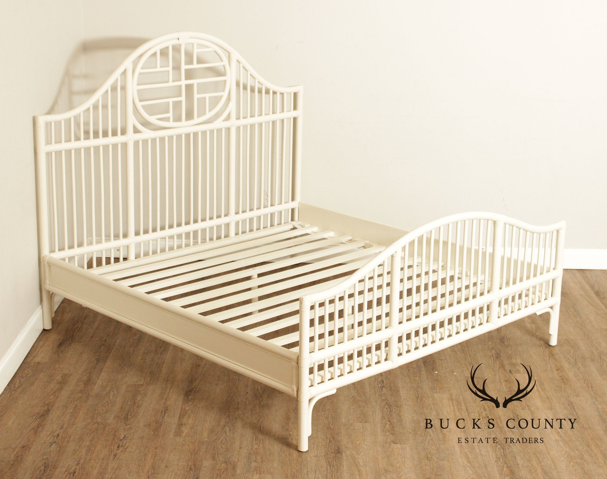 Serena & Lily King Size Cassia Rattan Bed Frame