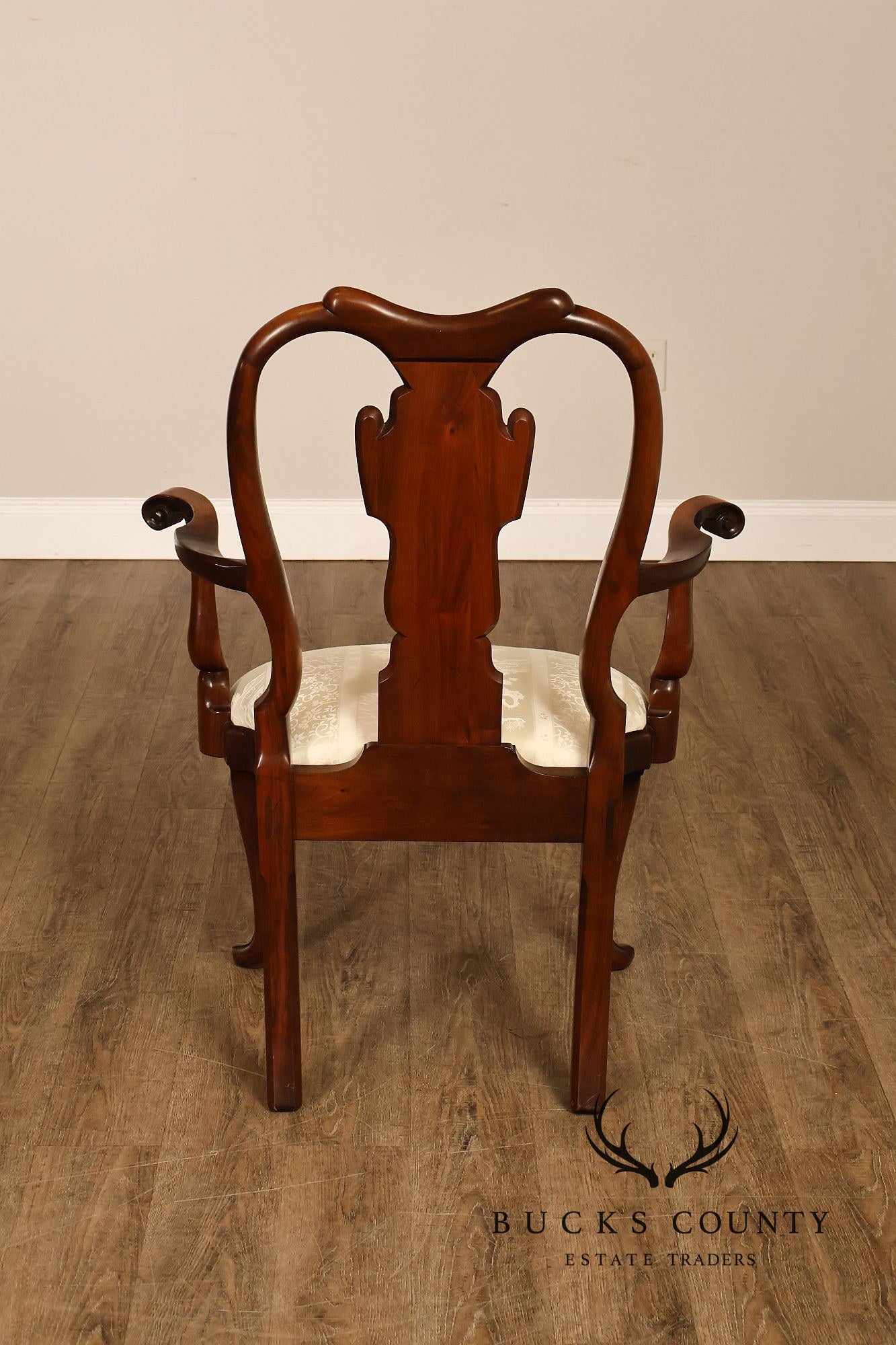 Saybolt Cleland Queen Anne Style Vintage Walnut Armchair