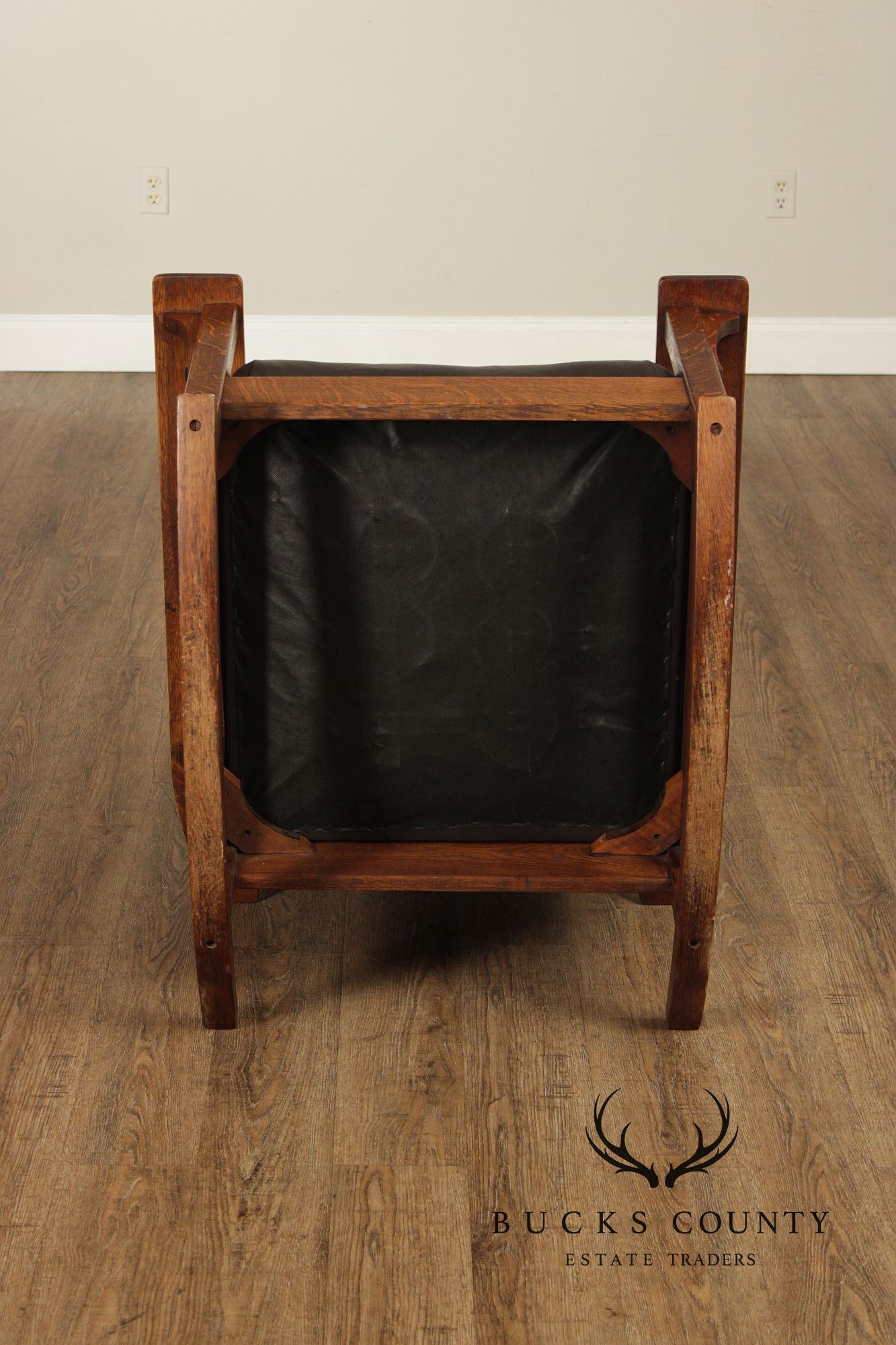 Antique L. & J.G. Stickley Mission Oak Morris Rocker