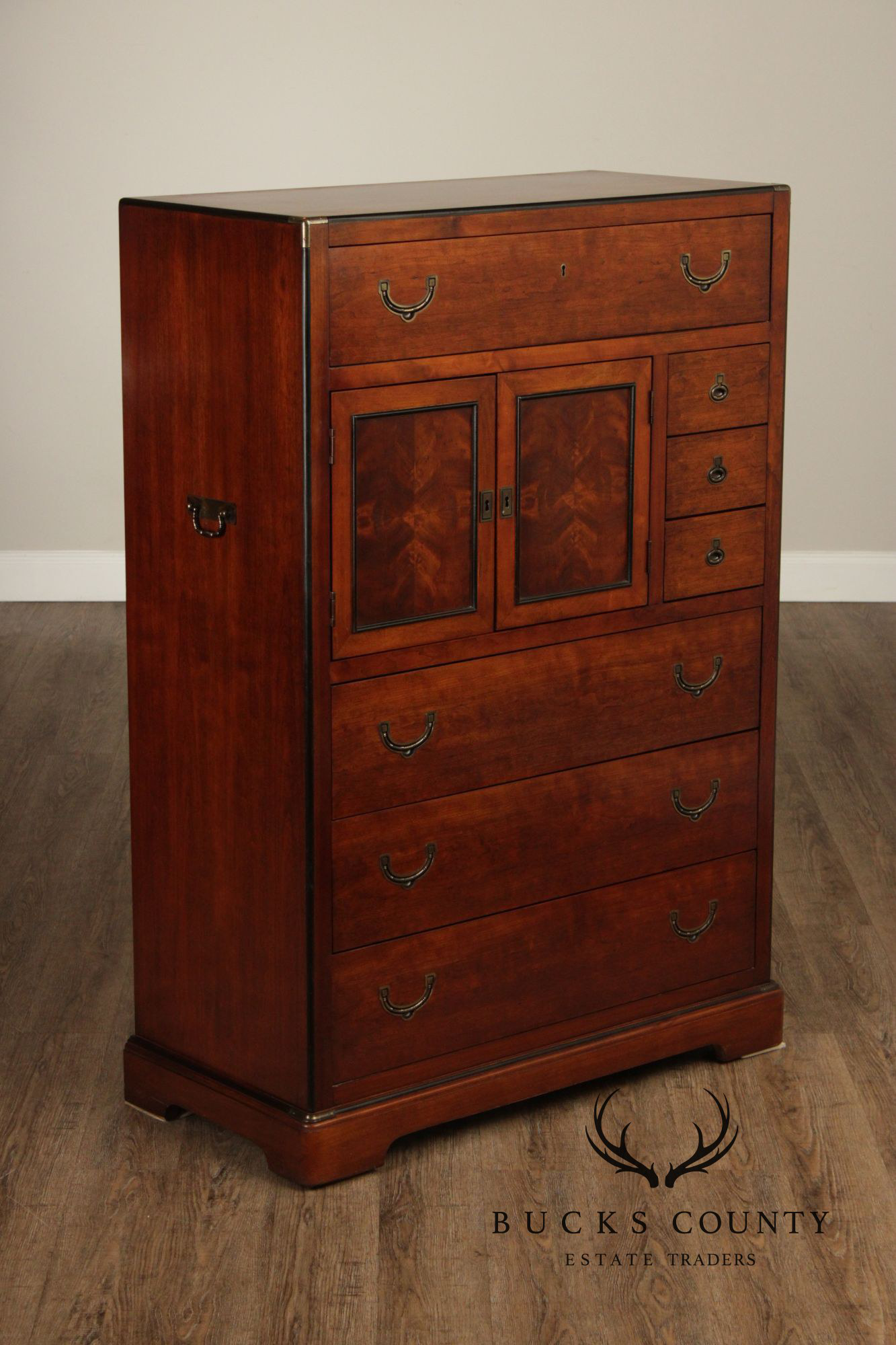 National Mt. Airy Campaign Style Tall Chest