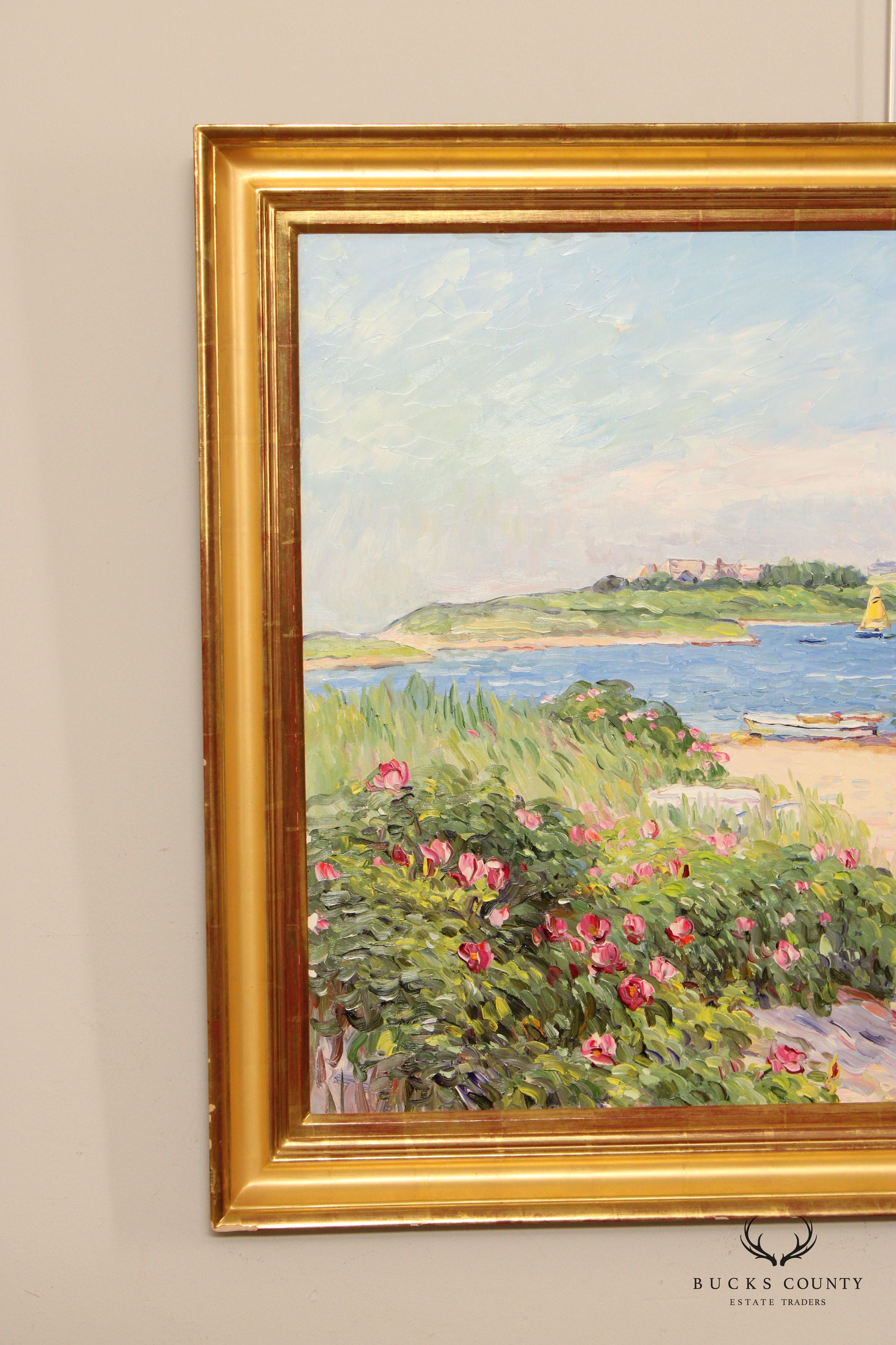 Jan Pawlowski Impressionist Beach Scene Oil Painting