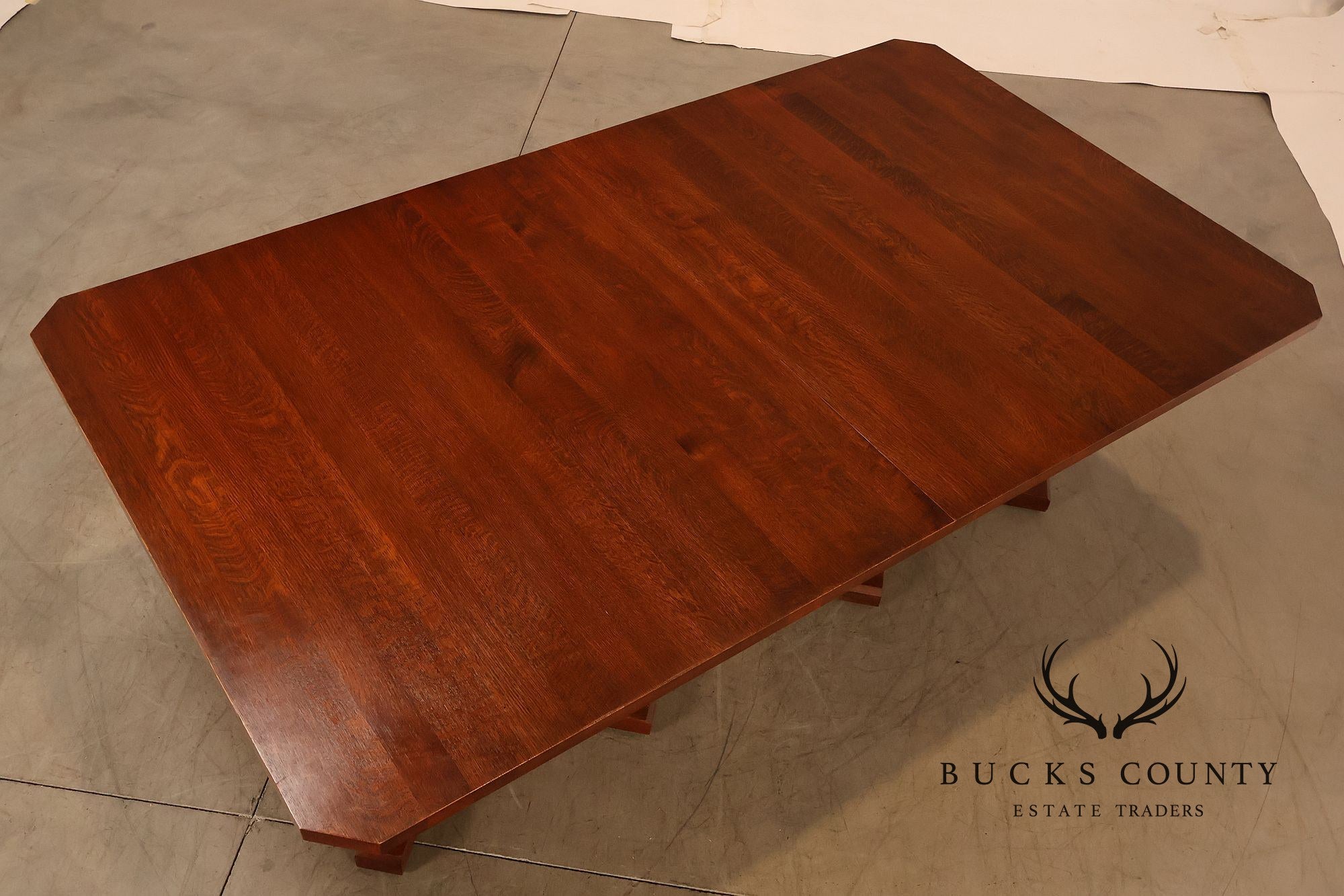 Stickley Mission Collection Oak Double Pedestal Dining Table