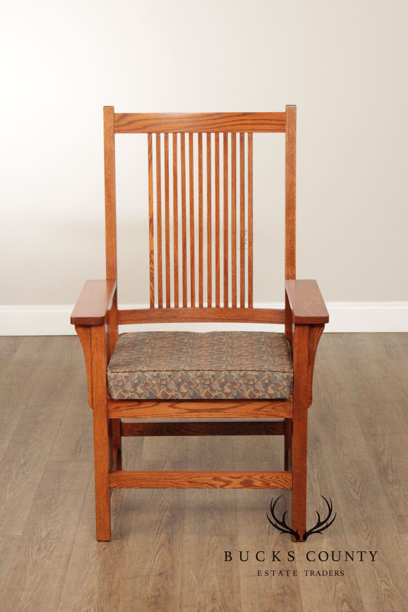 Mission Style Custom Quality Set Of Six Oak Spindle Dining Chairs