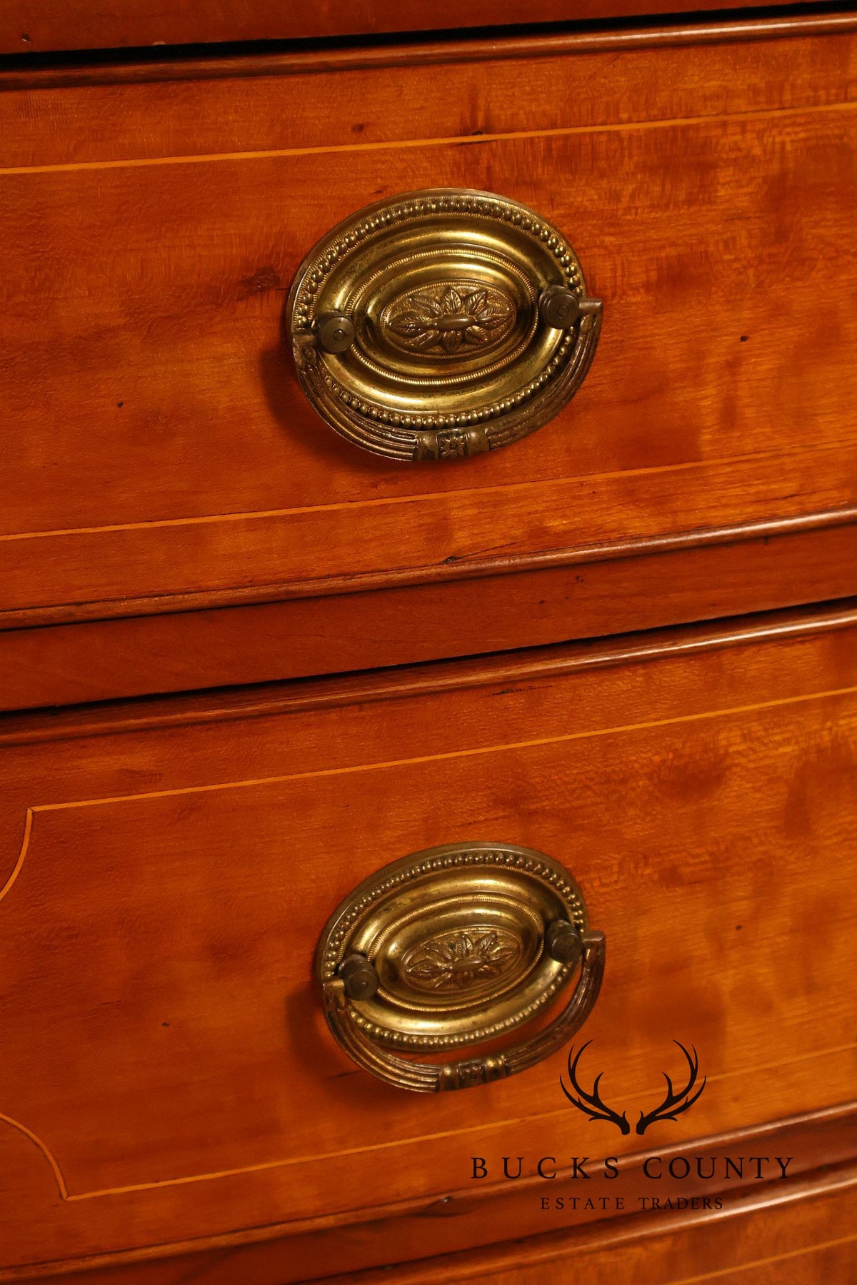Federal Style Mahogany Bow Front Chest of Drawers