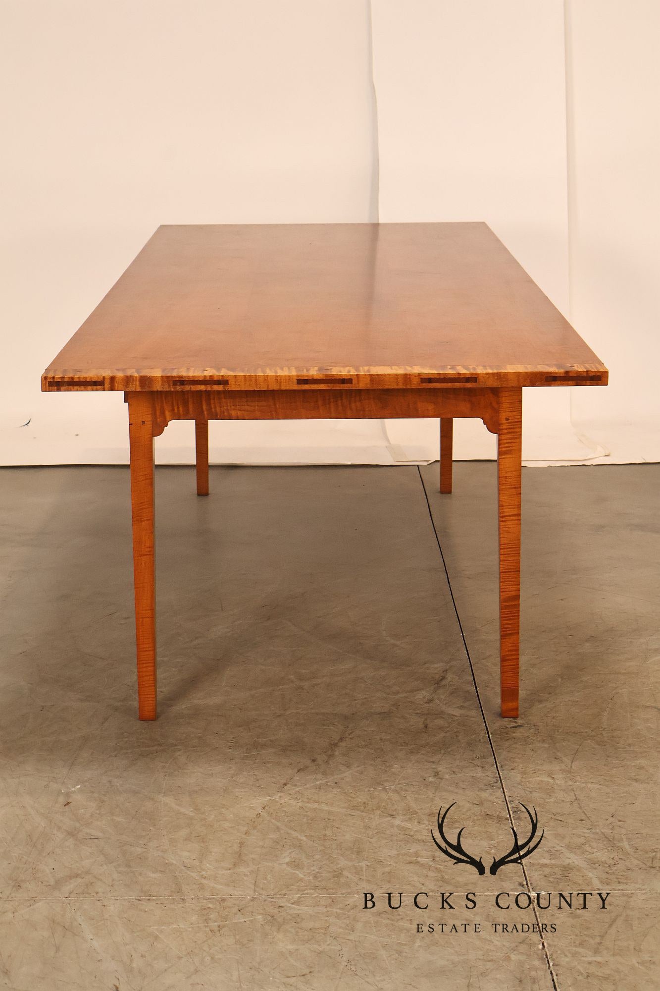 Irion Company Custom Tiger Maple Farmhouse Dining Table
