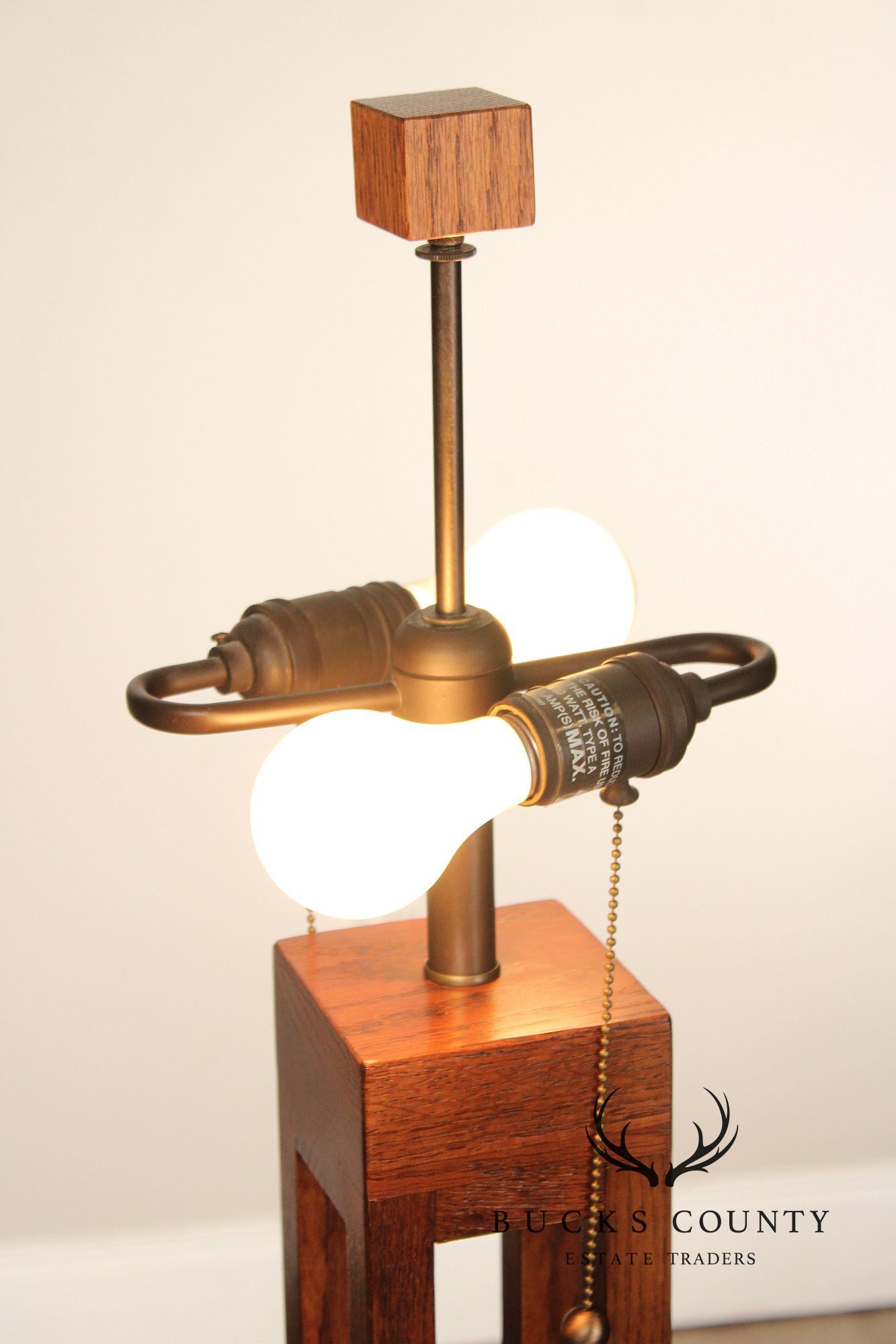 Quoizel Arts & Crafts Style Oak Floor Lamp