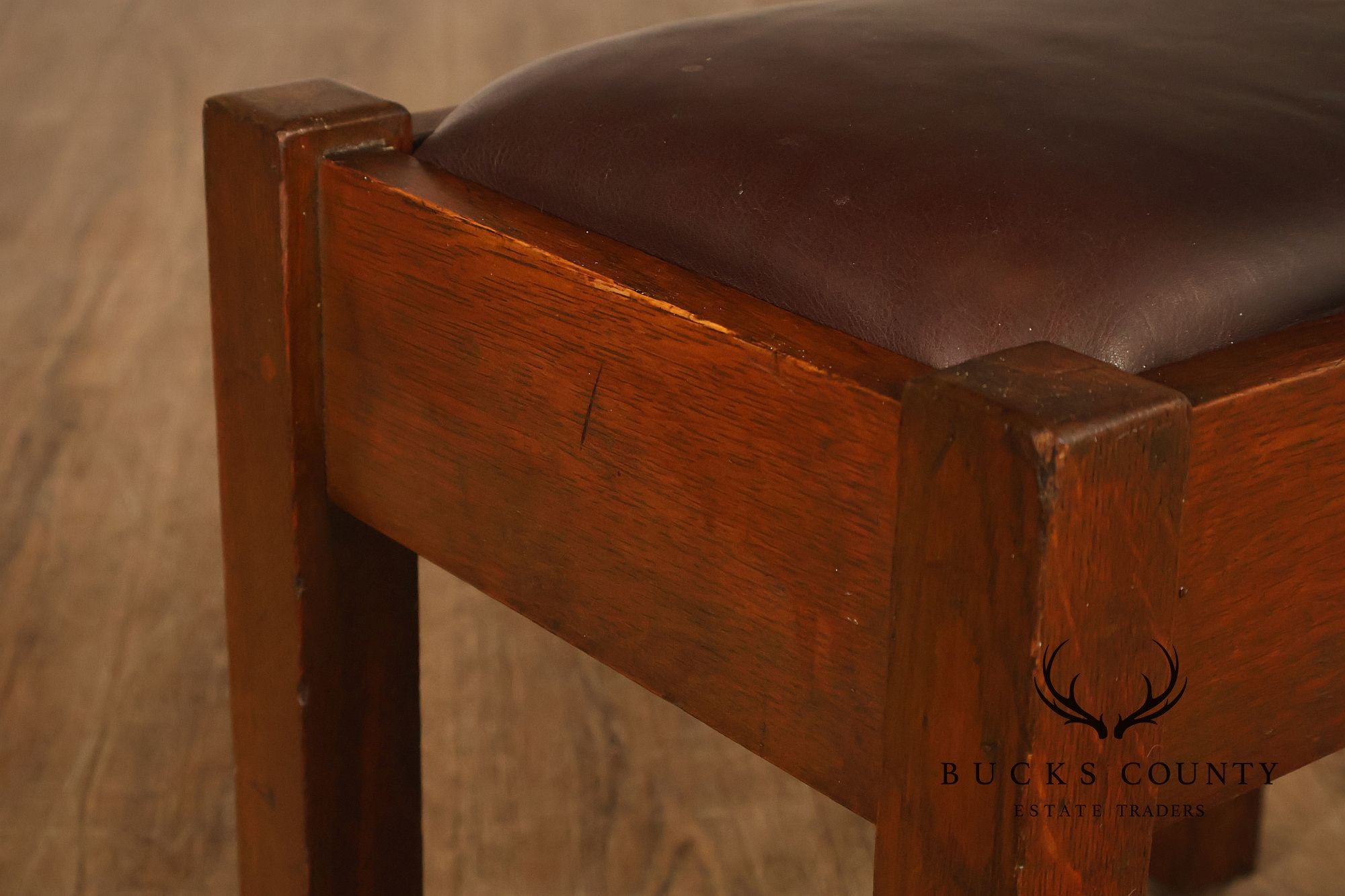 Antique Stickley Brothers Mission Oak Footstool Ottoman