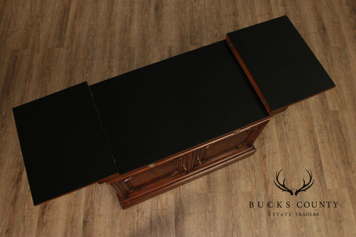Karges Burl Walnut Flip-Top Server