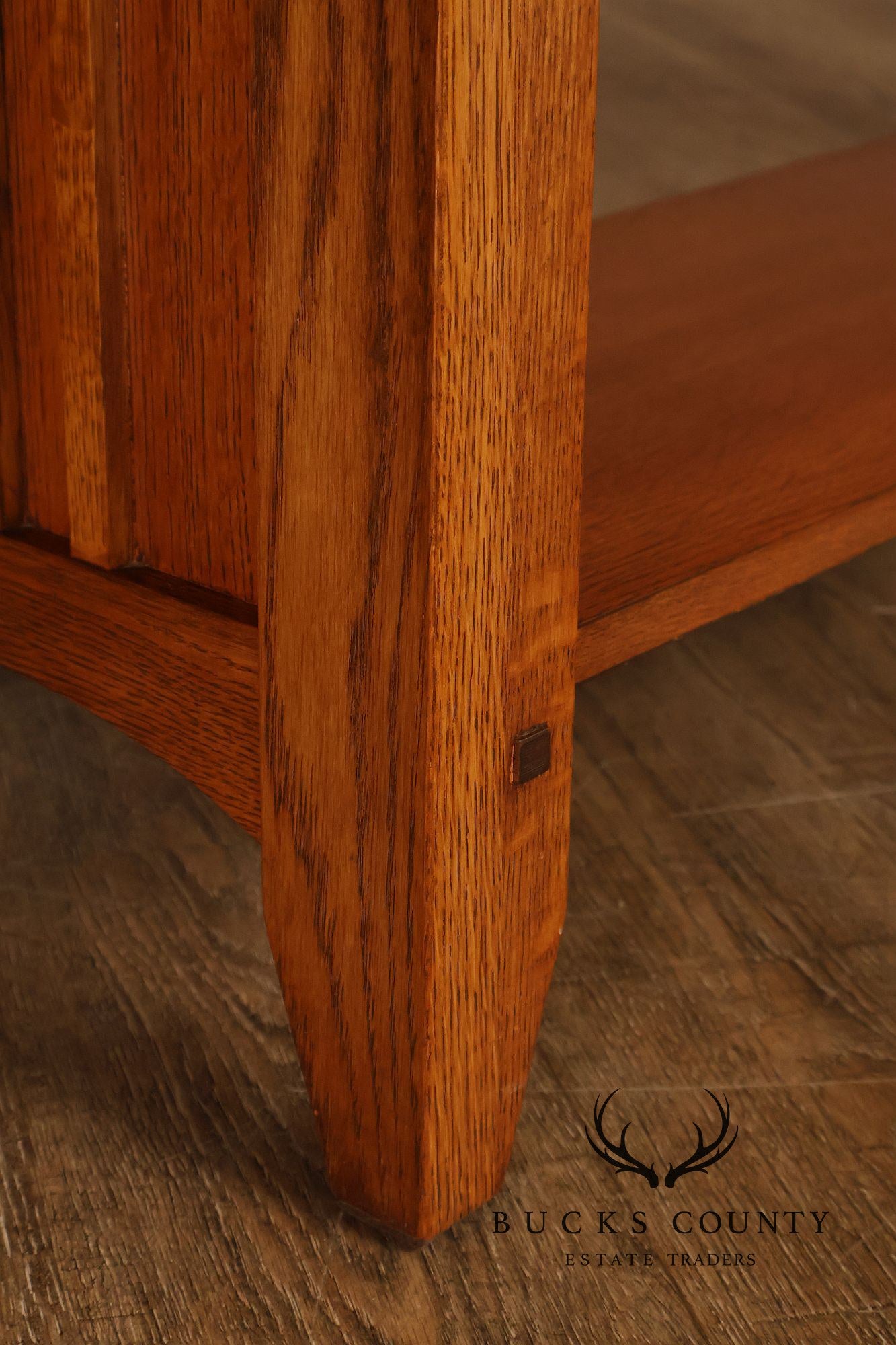 Thomasville Impressions Mission Style Oak Sofa Console Table