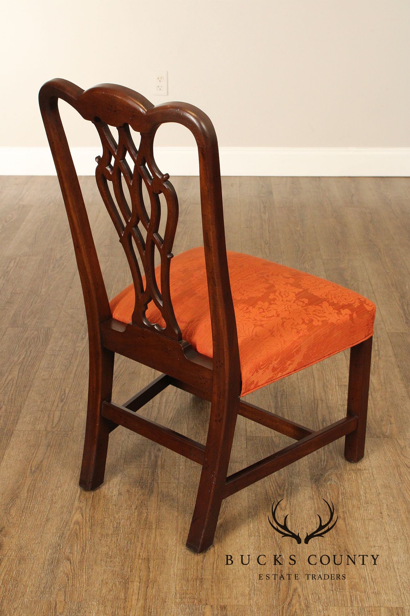 Henredon Chippendale Style Vintage Set of Six Mahogany Dining Chairs