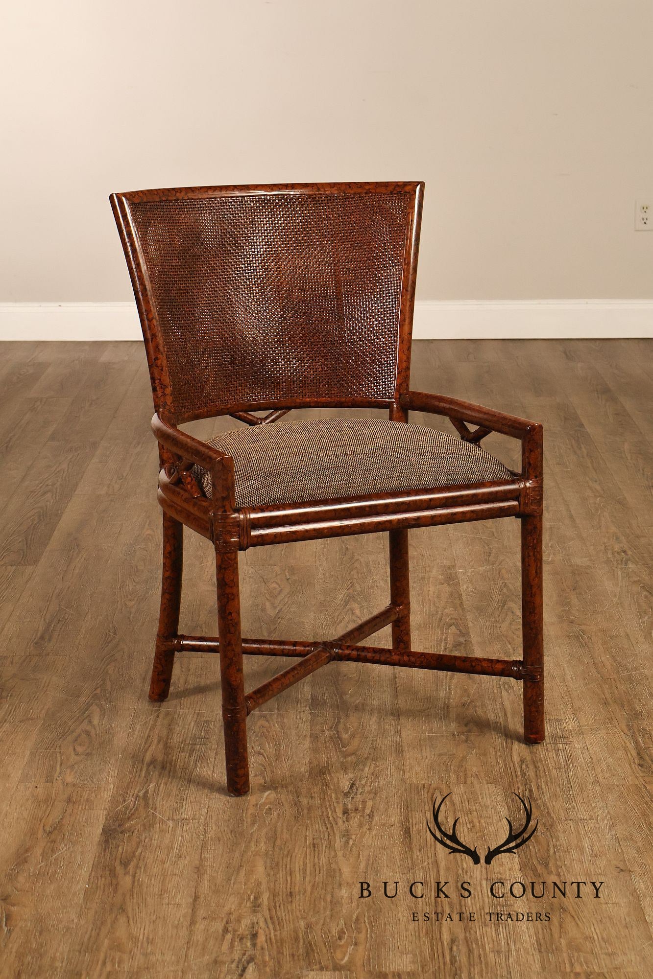 Ficks Reed Set of Four Woven Rattan Dining Chairs