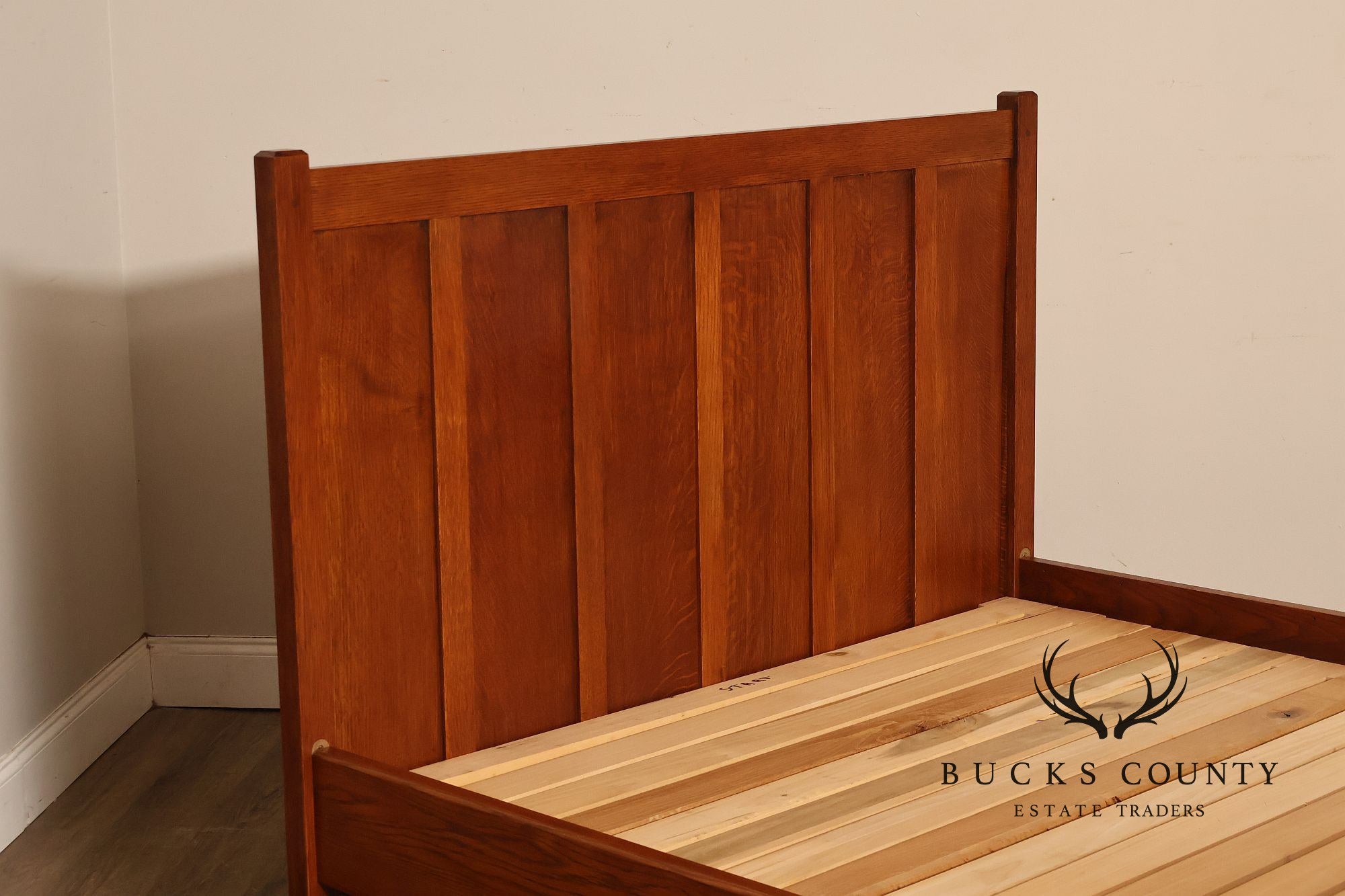 Custom Mission Oak Full Oak Bed