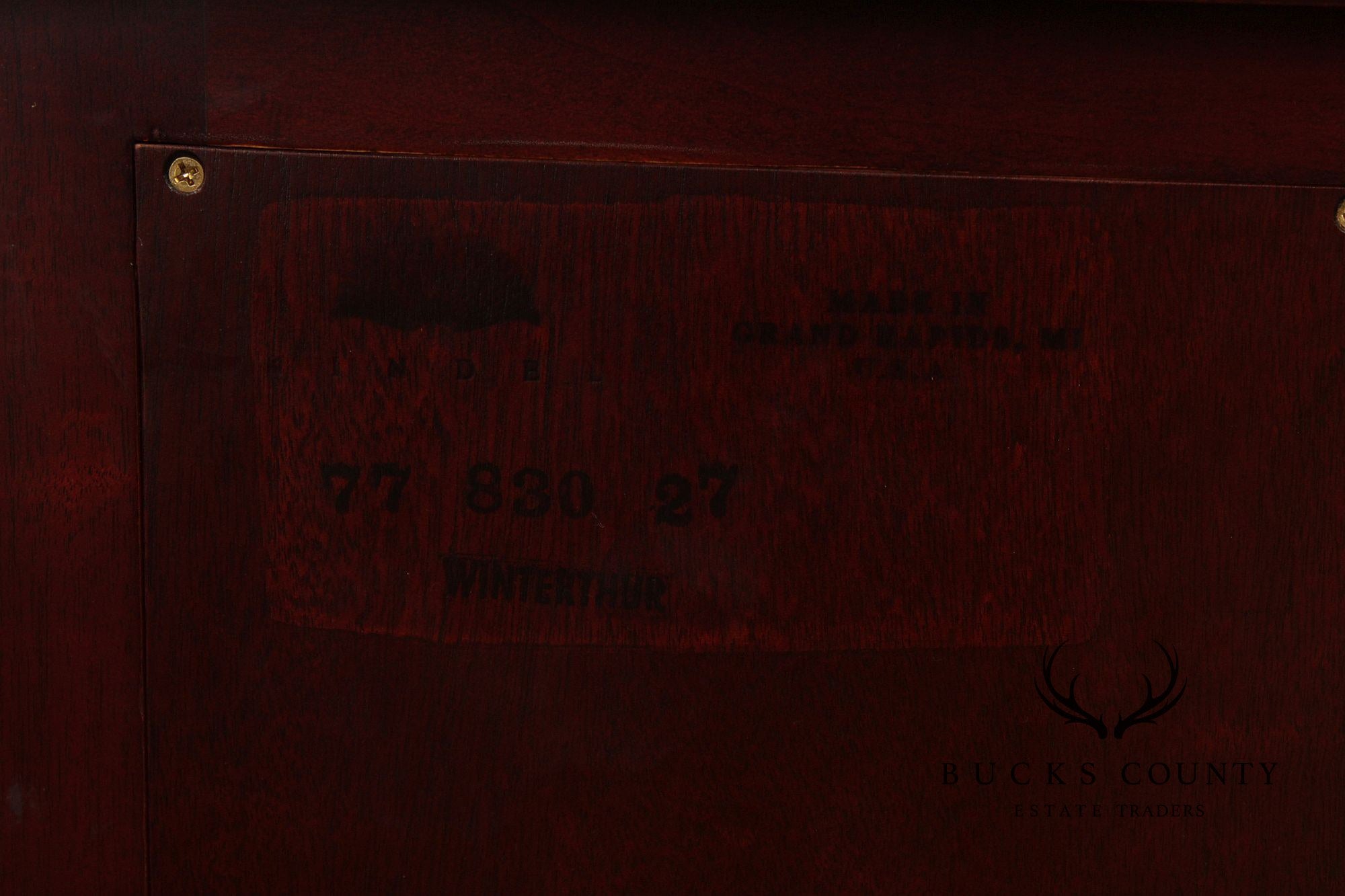 Kindel Winterthur Mahogany Demilune Cabinet