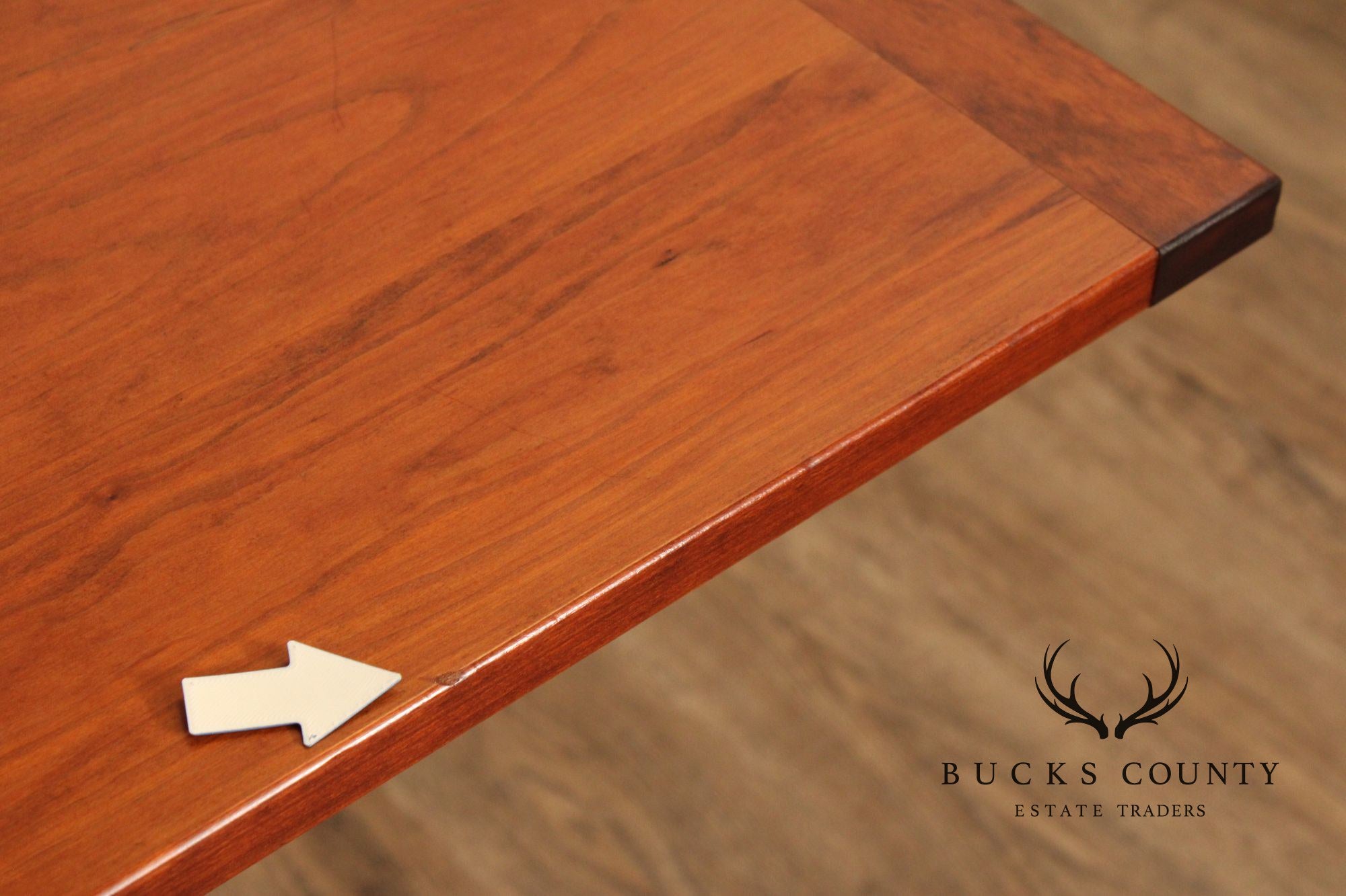 J.L. Treharn Custom Cherry Farmhouse Extendable Dining Table