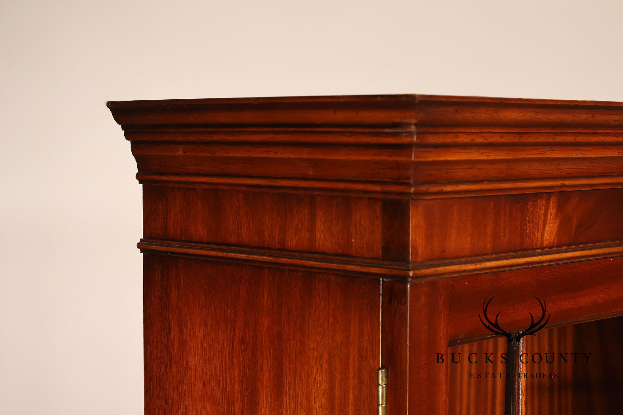 Georgian Style English Mahogany Four Door Bookcase Breakfront