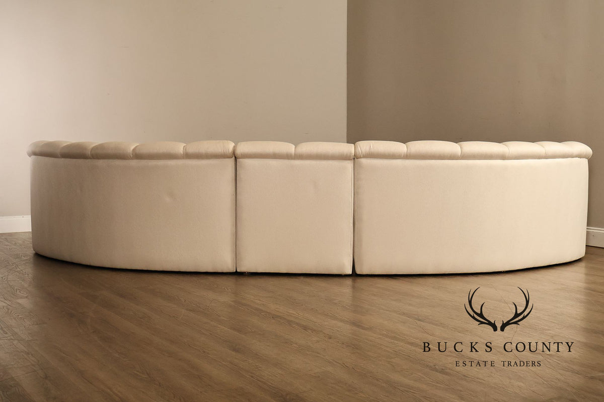Thayer Coggin Post Modern Curved Sectional Sofa