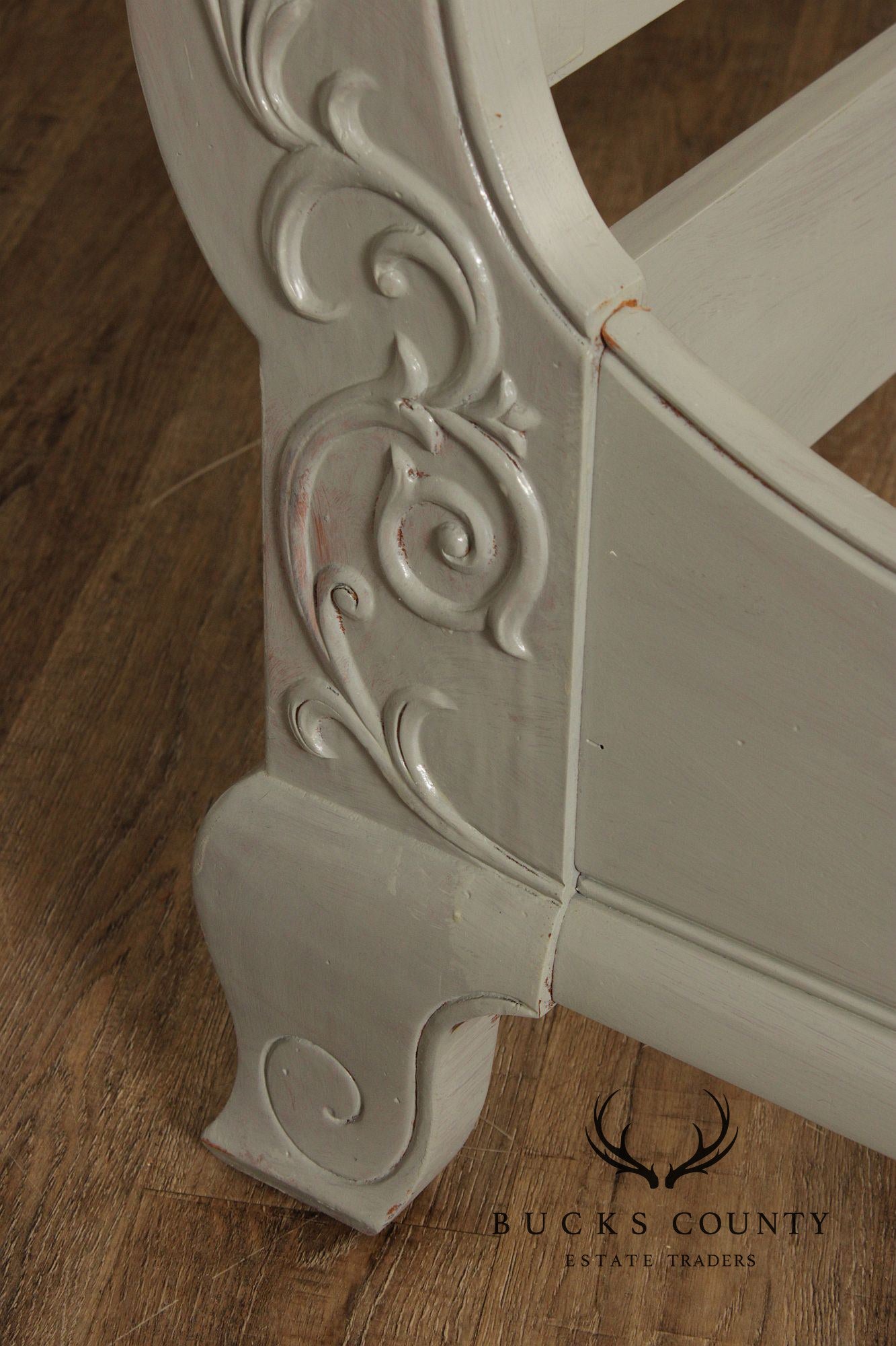 Ethan Allen Vintage Painted Legacy Collection King Sleigh Bed