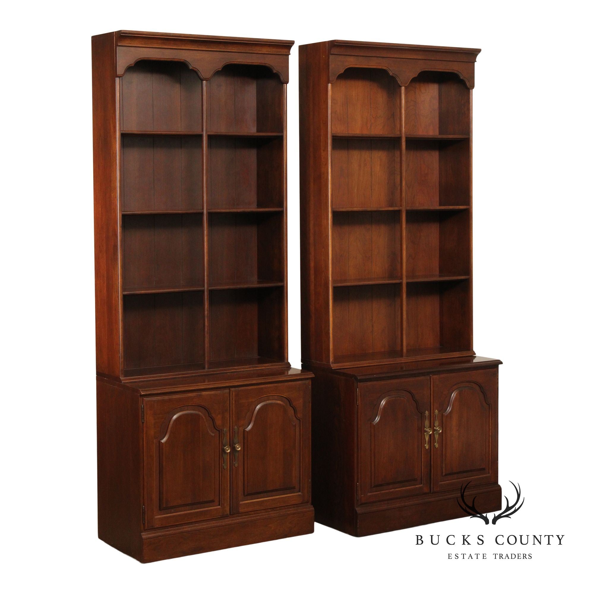 Kling Furniture Vintage Pair of Cherry Bookcases