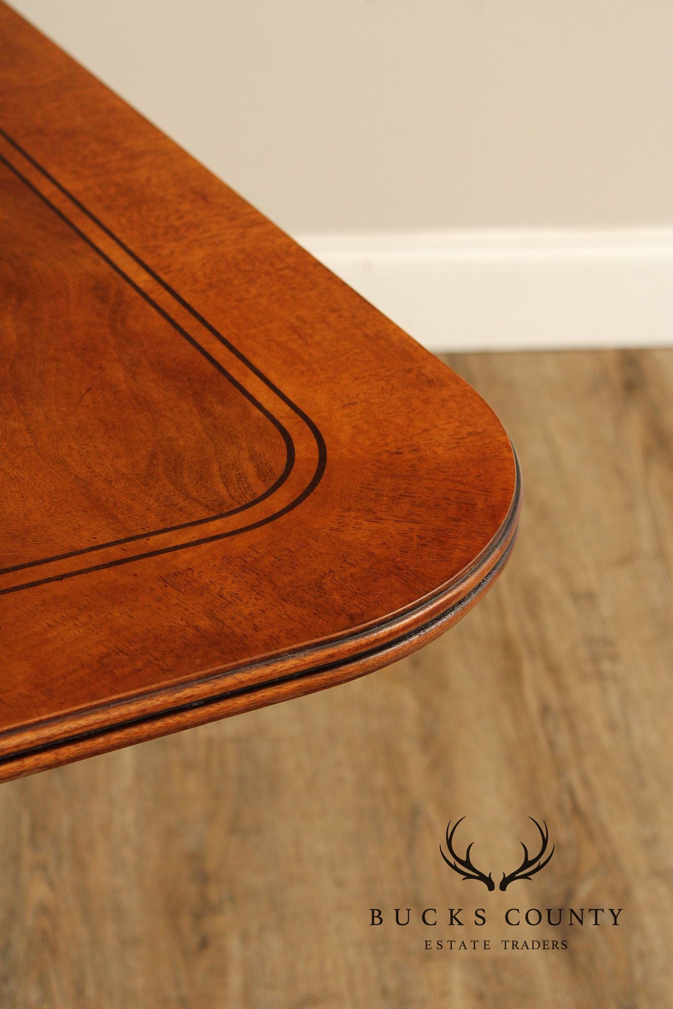 Empire Style Double Pedestal Mahogany Dining Table