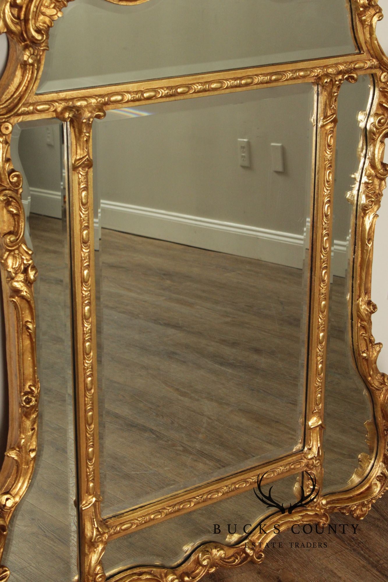 French Rococo Style Quality Gilt Frame Carved Wall Mirror