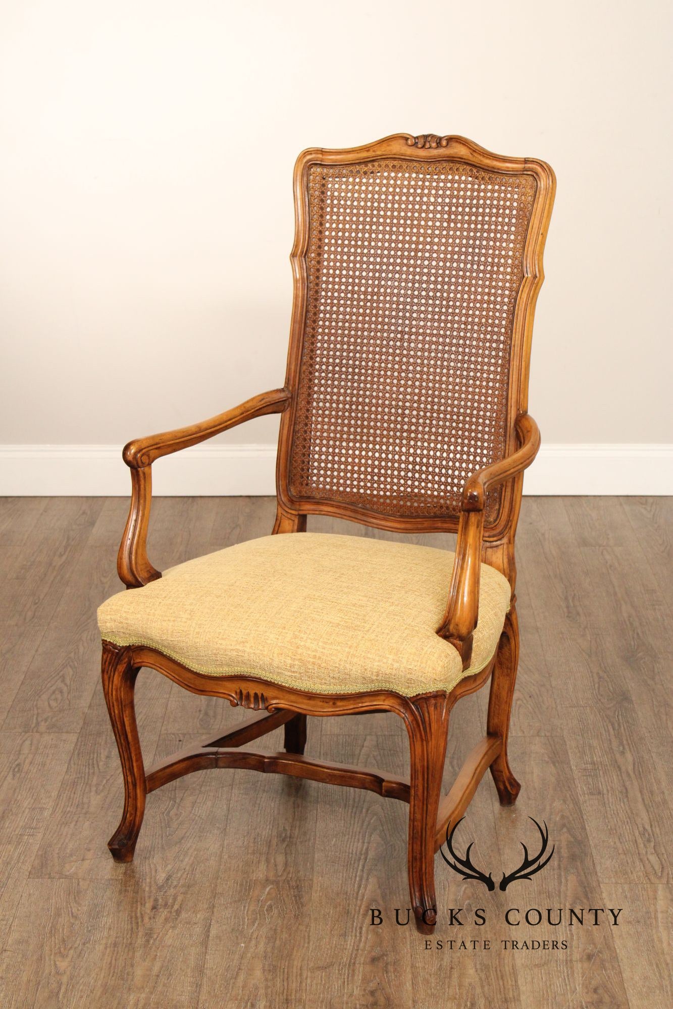 French Provincial Style Set of Six Tall-Back Dining Chairs