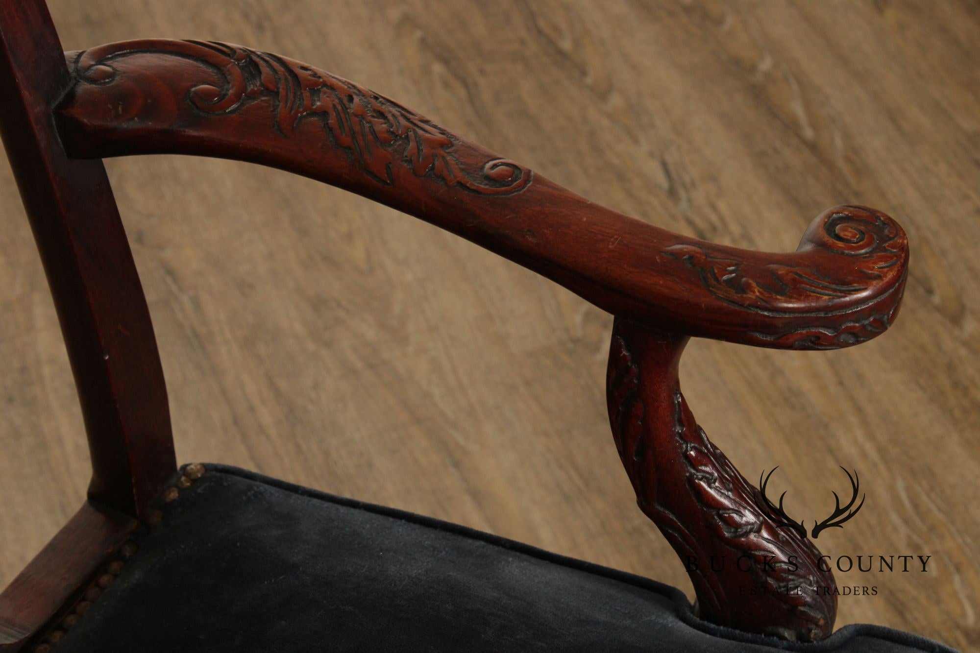 Chippendale Style Carved Mahogany Armchair