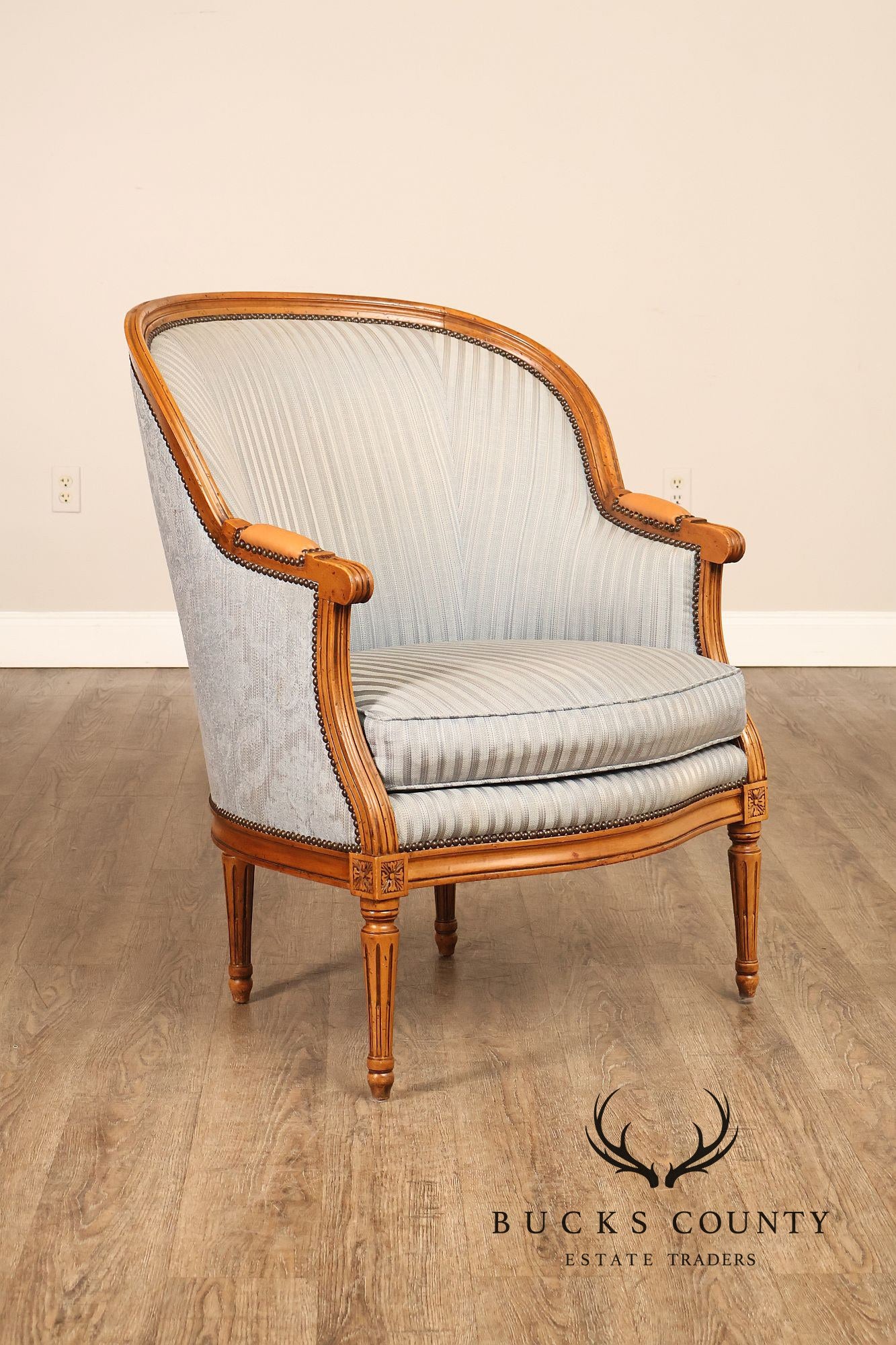 Baker Furniture Company French Louis XVI Style Bergere Chair