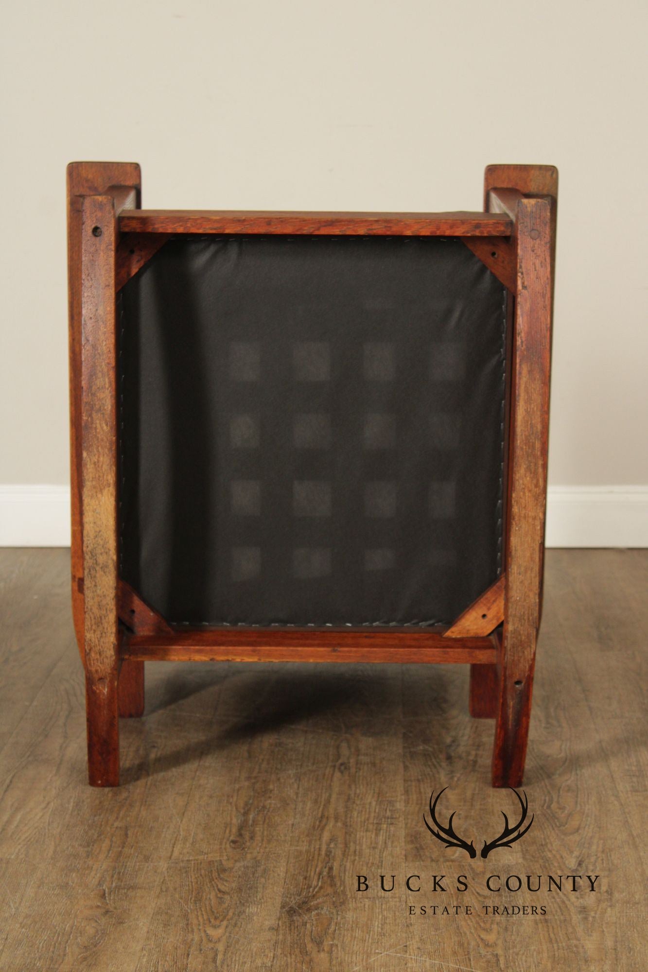 Antique L. & J.G. Stickley Mission Oak Morris Rocker