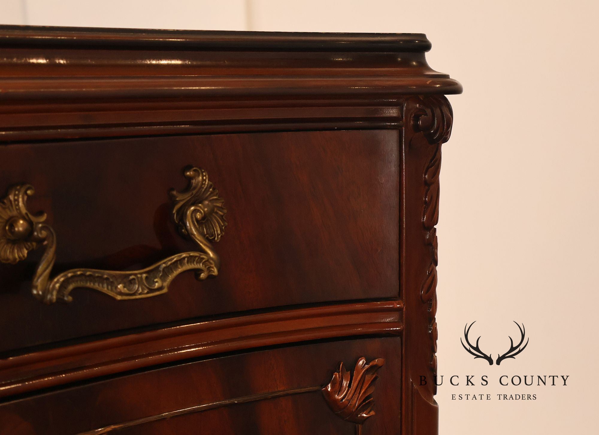 Vintage 1940s Mahogany High Chest