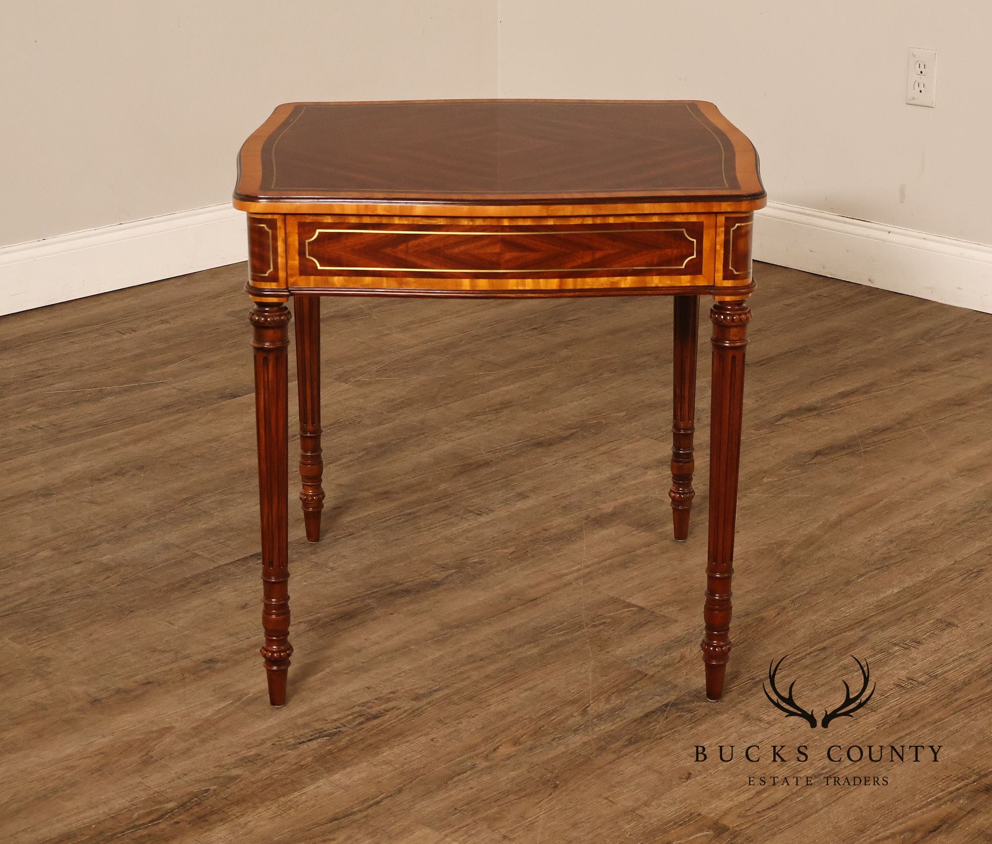 Theodore Alexander Pair of 'Adolphus' Mahogany Side Tables