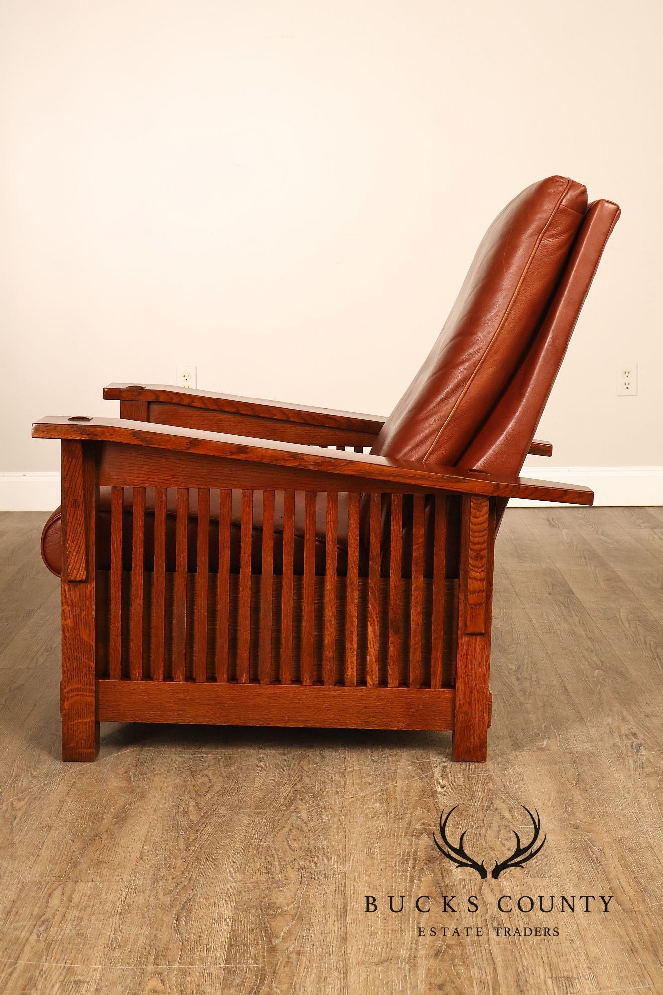 Stickley Mission Collection Oak Bent Arm Morris Recliner