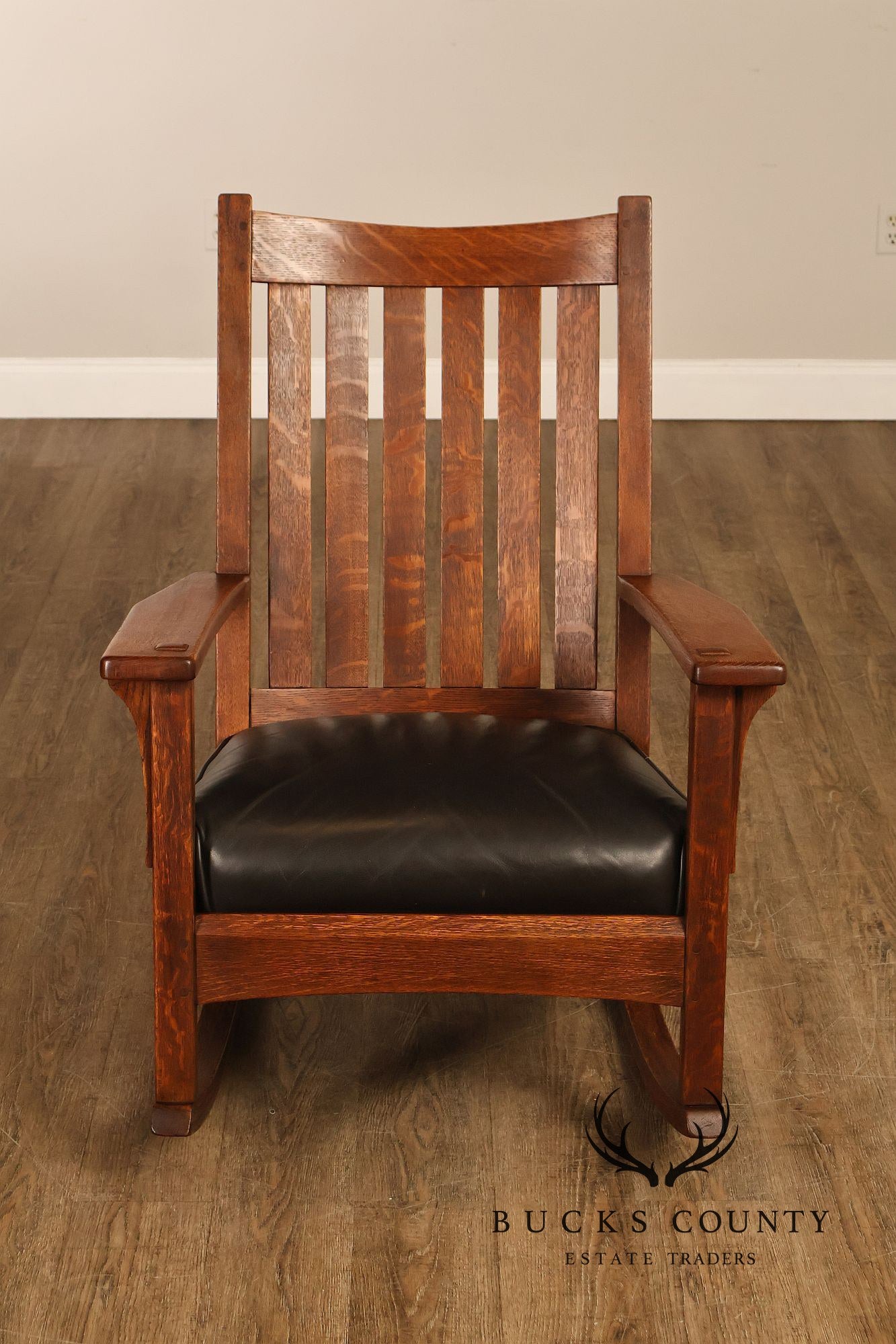 Antique L & J.G. Stickley Mission Oak Rocking Chair