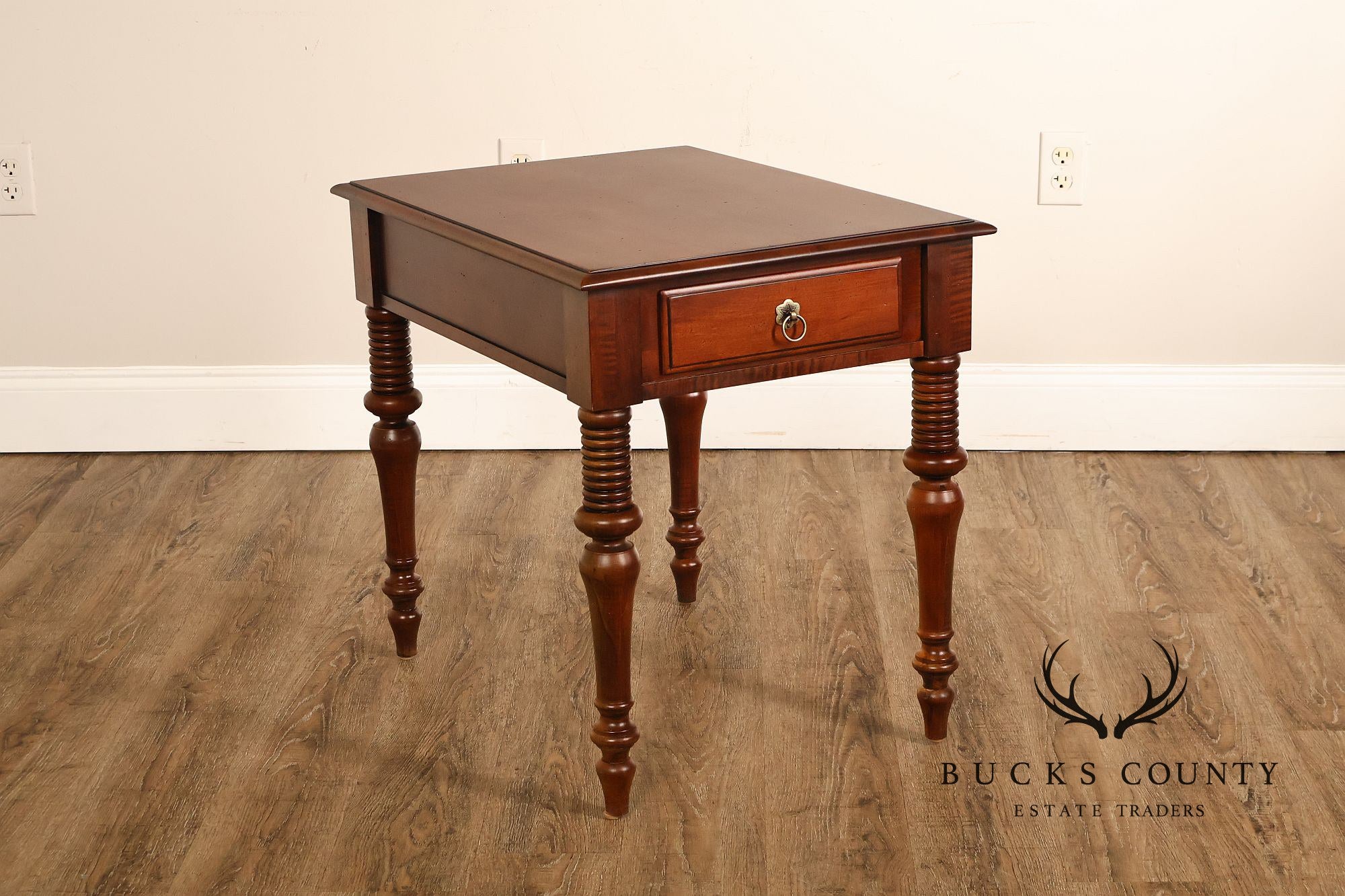 Ethan Allen British Classics Maple And Birch One Drawer End Table