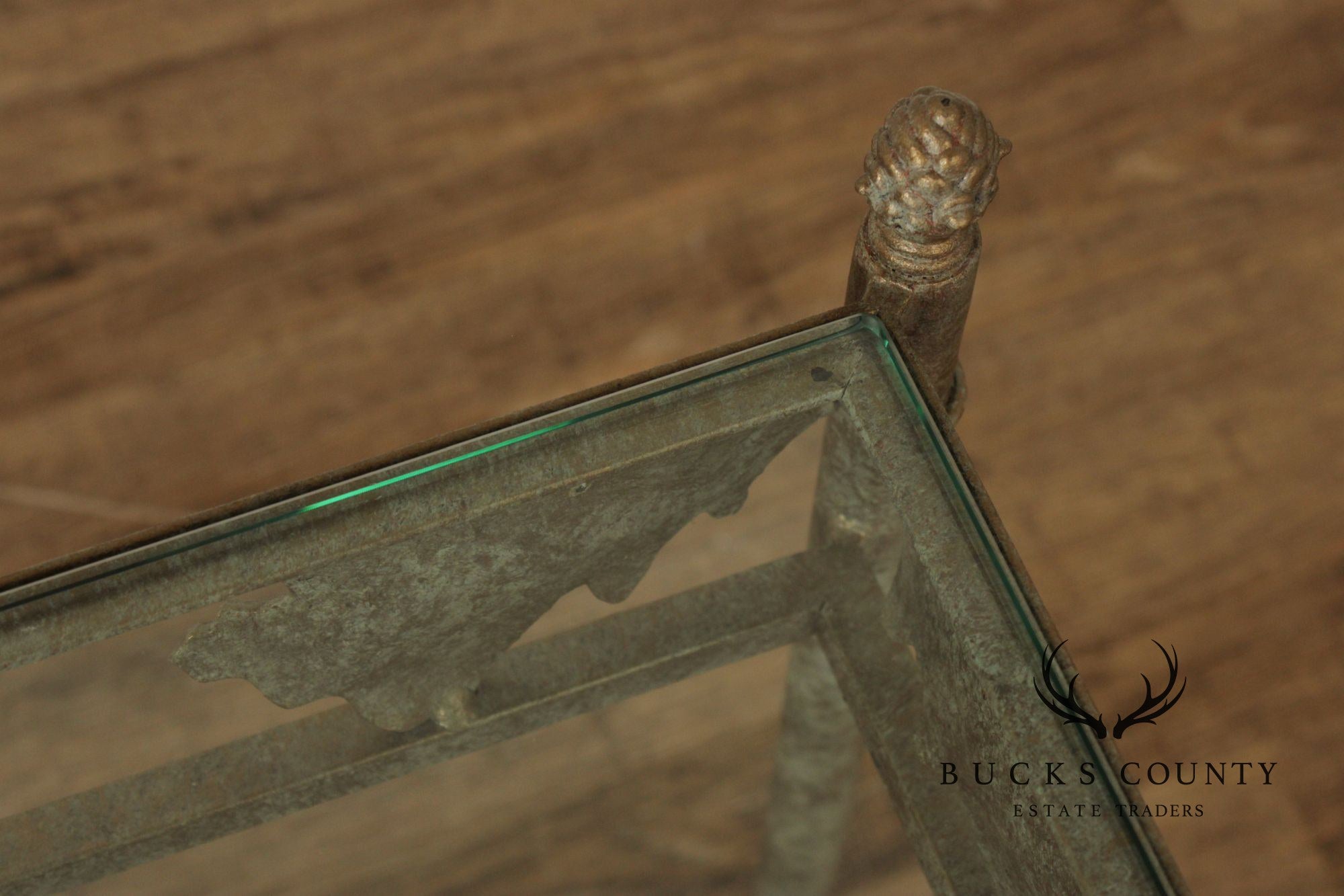 Vintage Iron Two-Tier Glass Stand