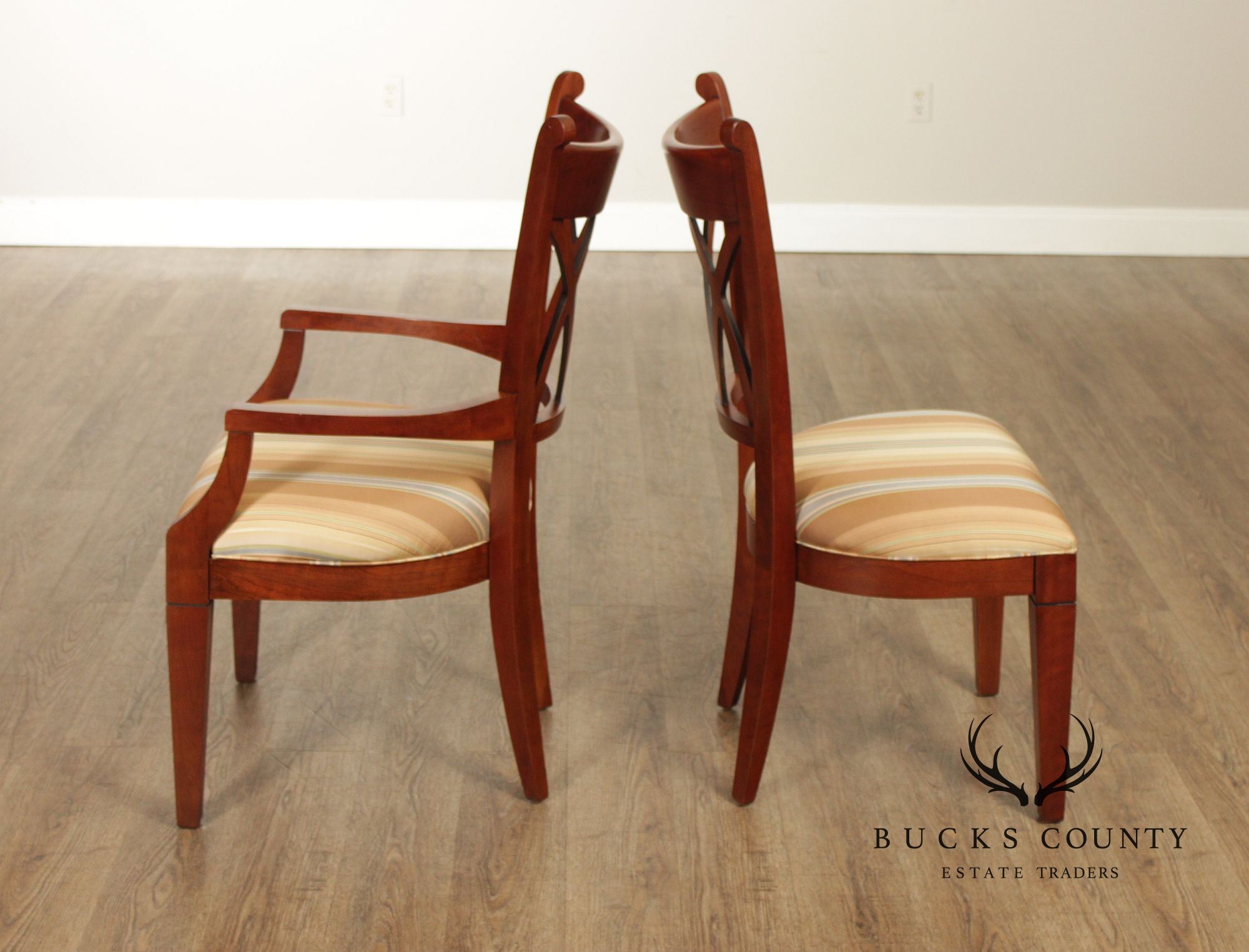Harden Regency Style Set of Eight Cherry Dining Chairs