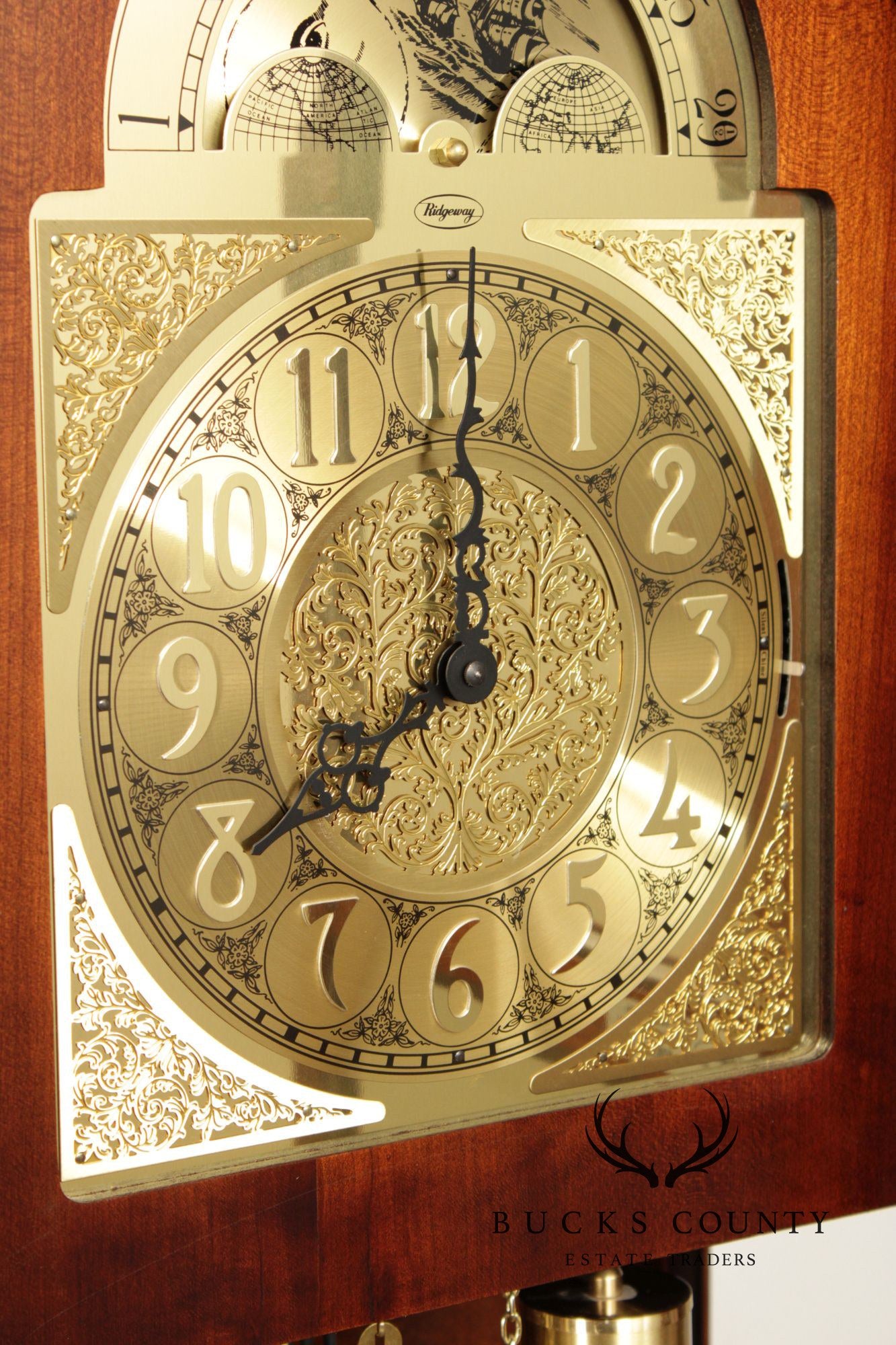 Ridgeway Georgian Style Tall Case Grandfather Clock