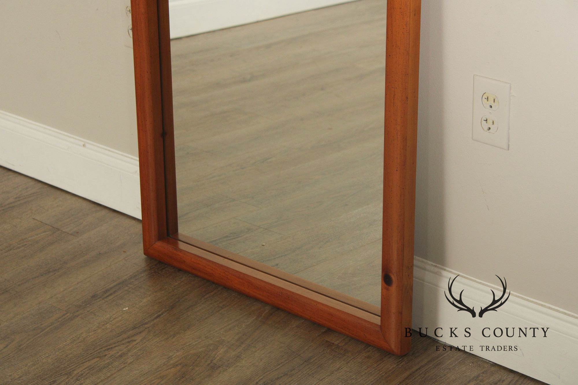 Stanley Furniture Country Pine and Wicker Mirror