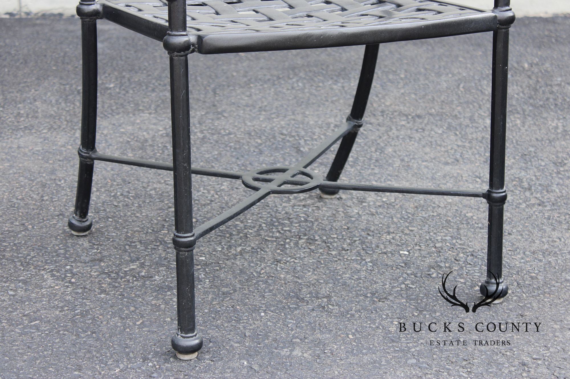 Woodard Delphi Collection Cast Aluminum Outdoor Patio Dining Table With Six Chairs Set