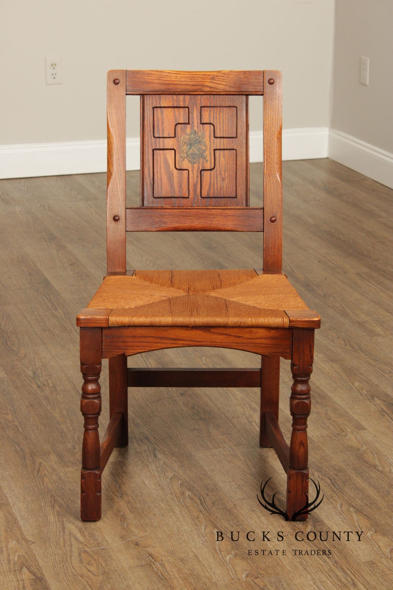 English Traditional Style Oak Side Chair