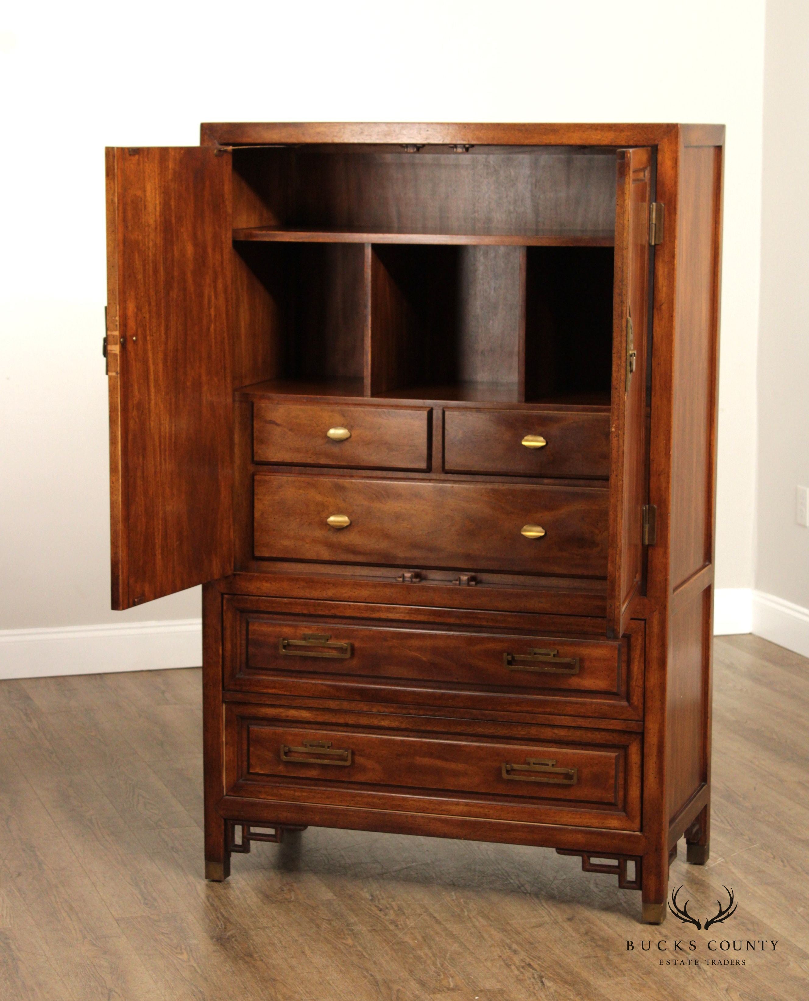 Century Furniture Chinoserie Mahogany Armoire
