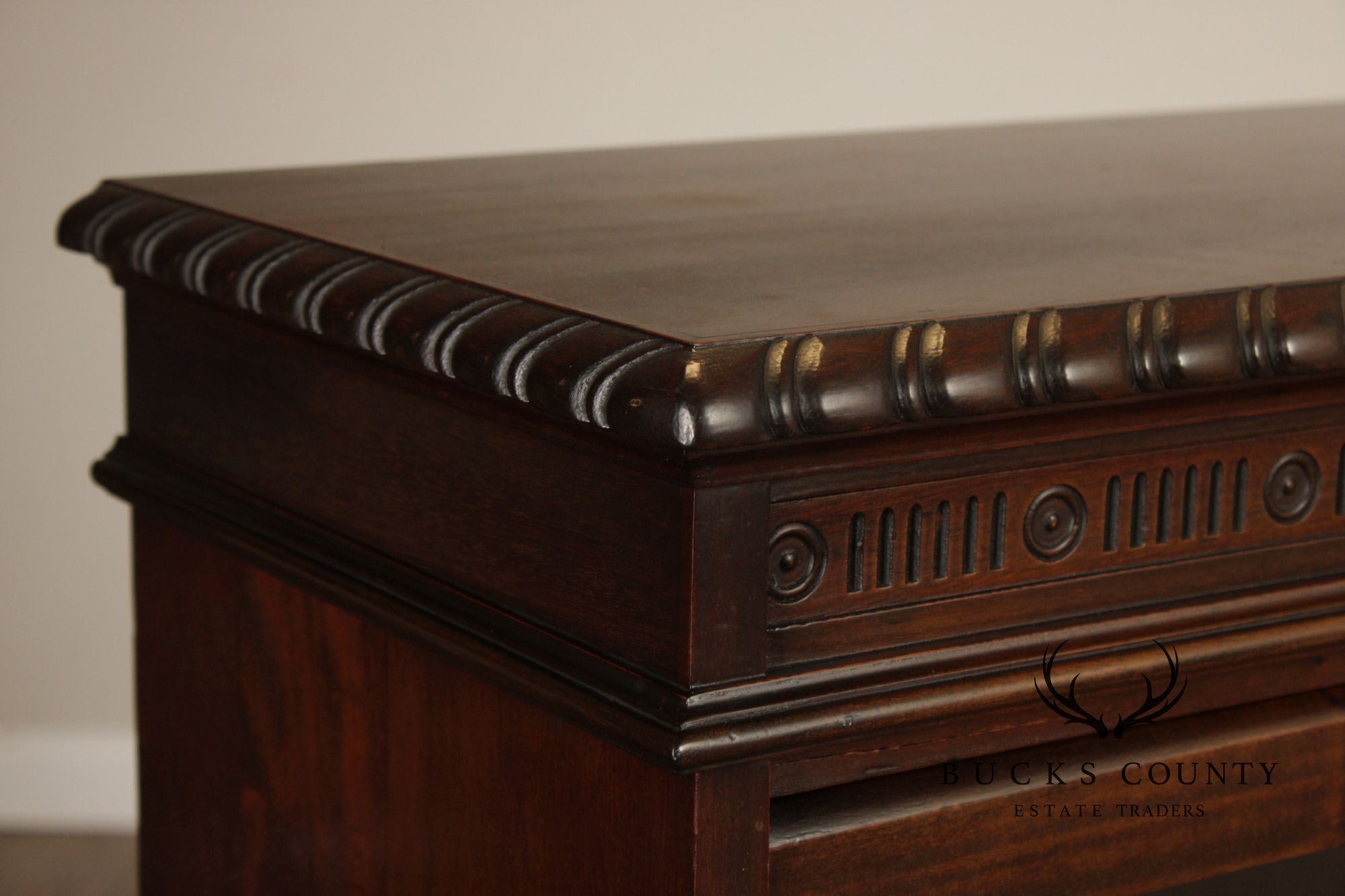 Grand Rapids Antique Mahogany Double Wide Three Stack Barrister Bookcase