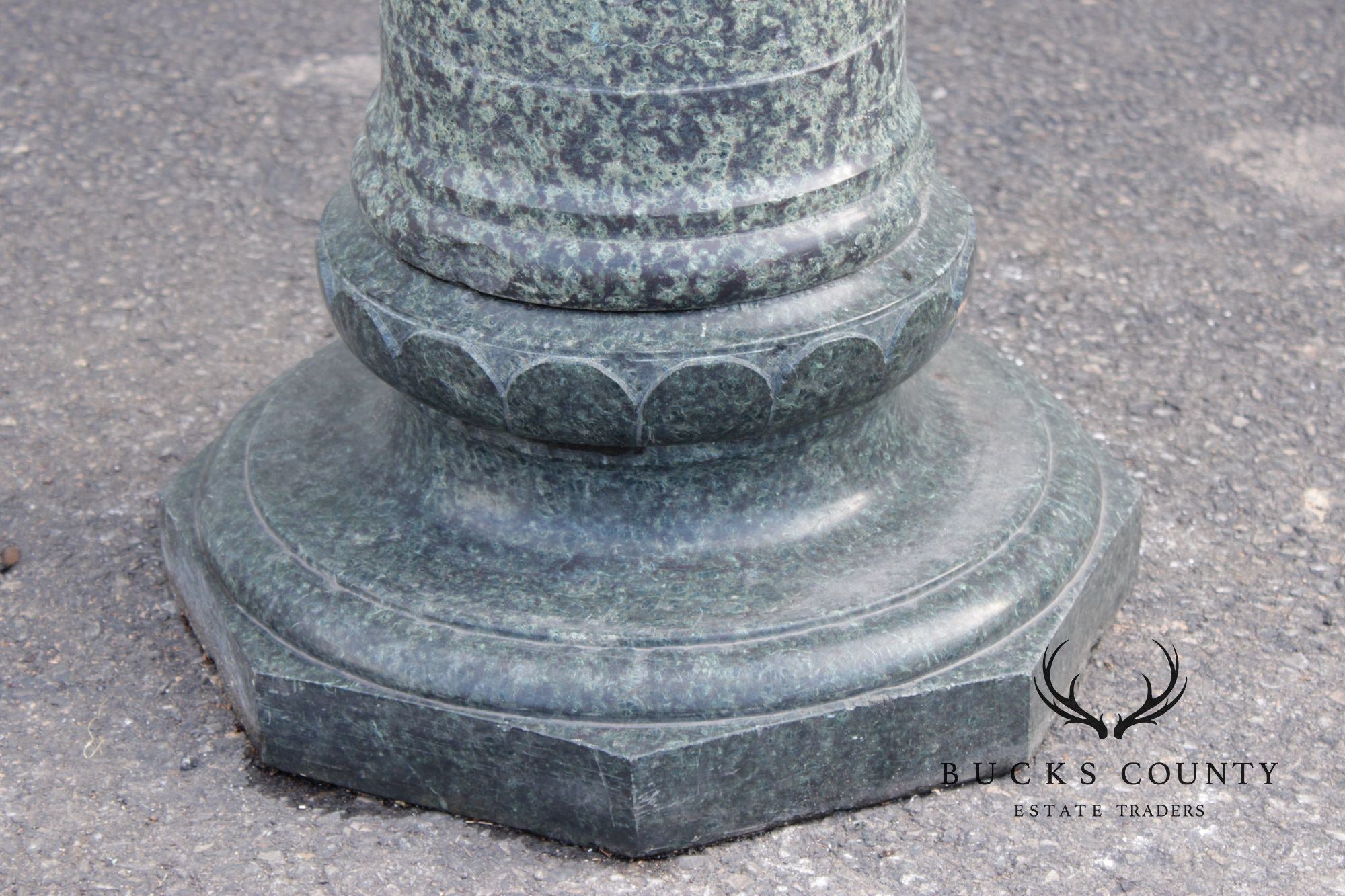 Vintage Carved Granite Pedestal Column