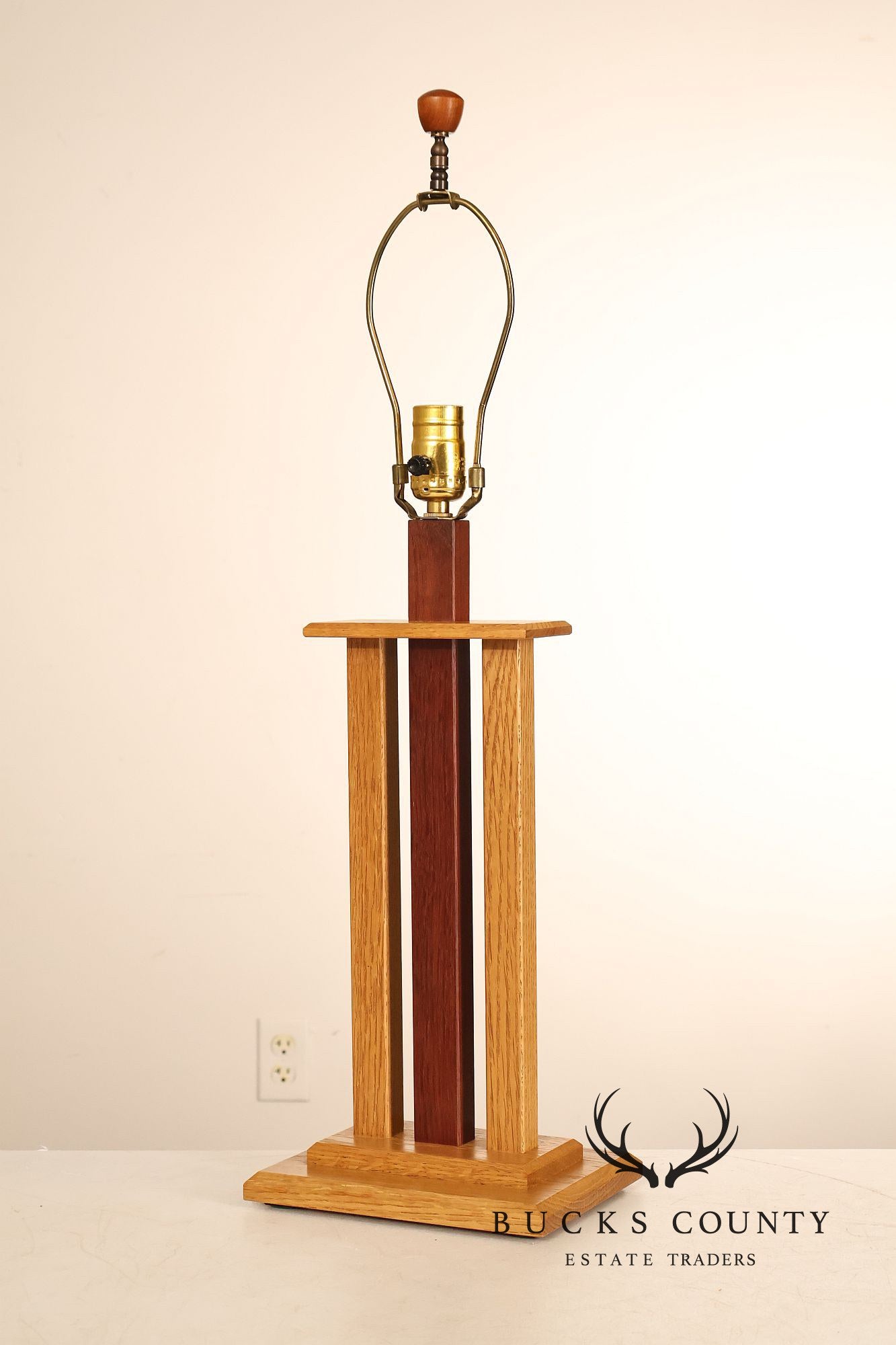 VNC Designs Mission Style Oak Table Lamp
