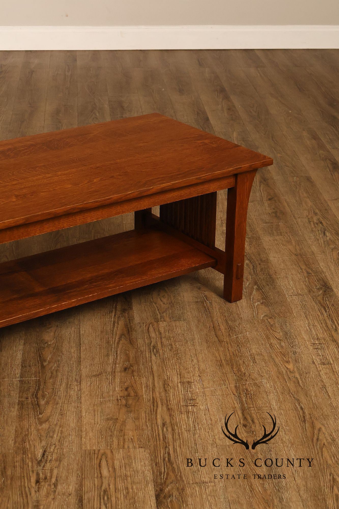 Stickley Mission Collection Oak Spindle Coffee Table