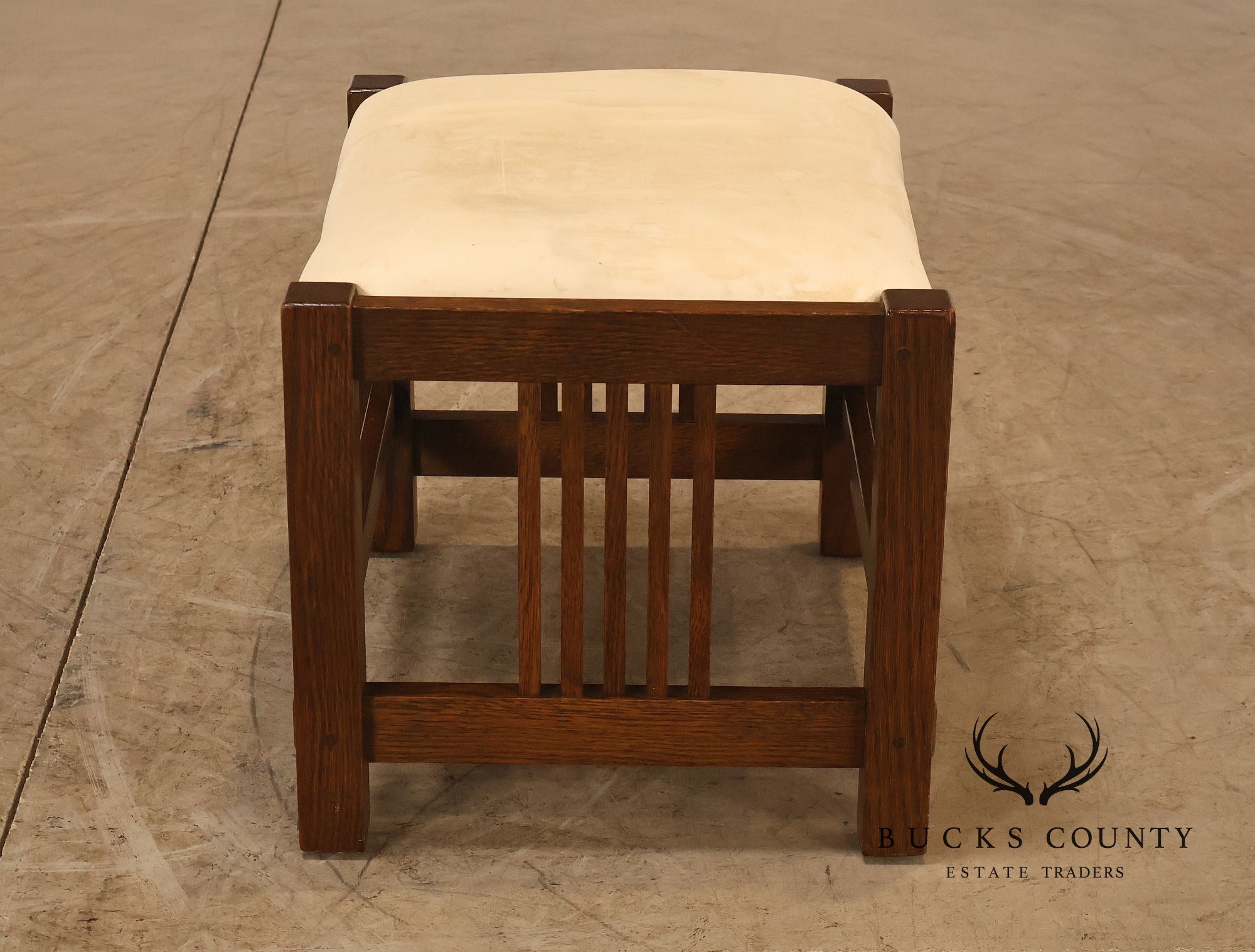 Stickley Mission Collection Oak Spindle Footstool