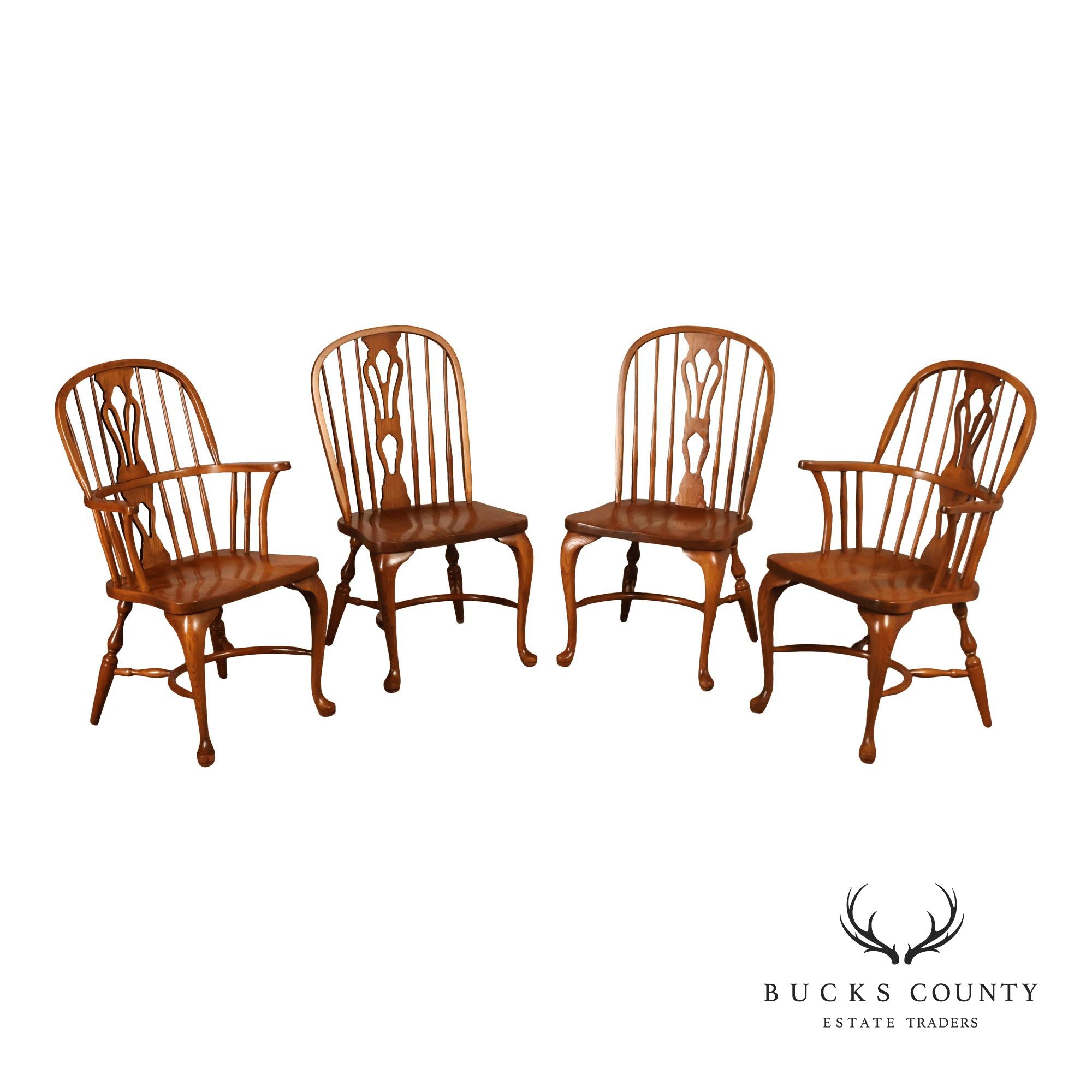 Nichols & Stone Set Of Four Windsor Dining Chairs