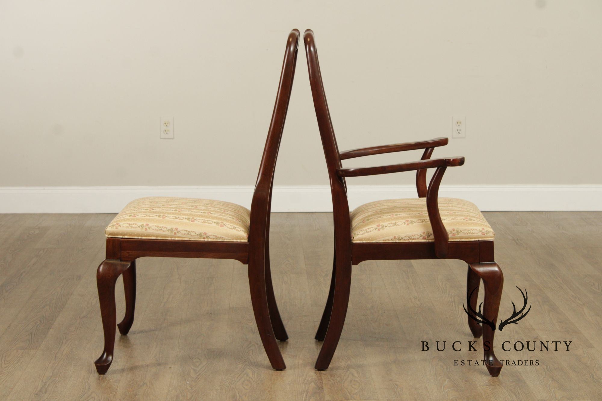 Ethan Allen 'Georgian Court' Set of Six Cherry Dining Chairs