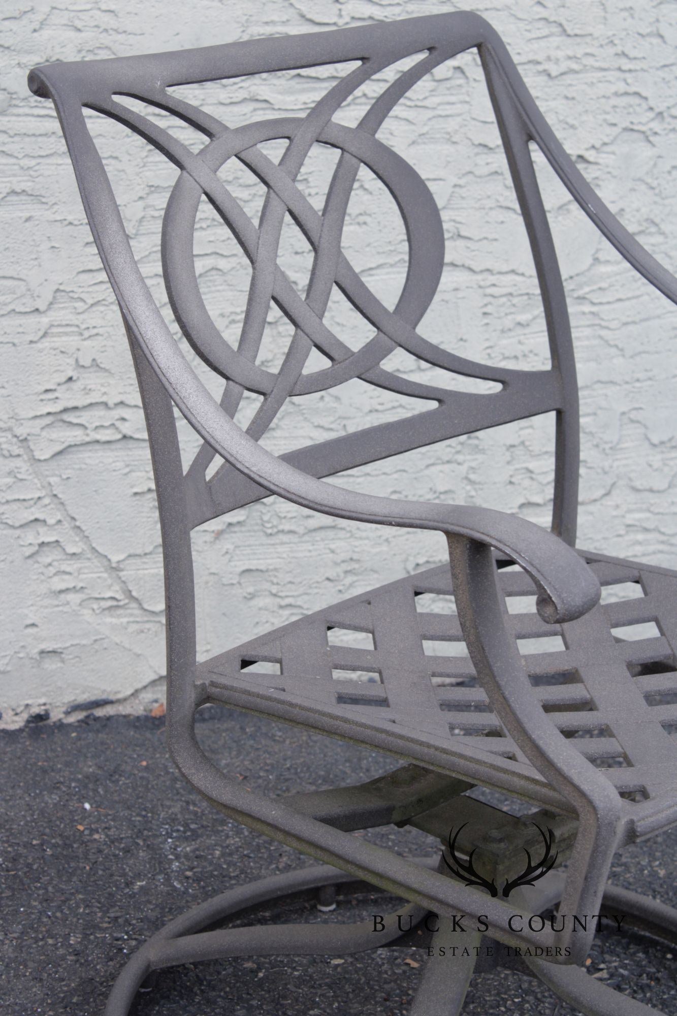 Telescope Casual Pair of 'Cadiz' Cast Aluminum Patio Swivel Rockers